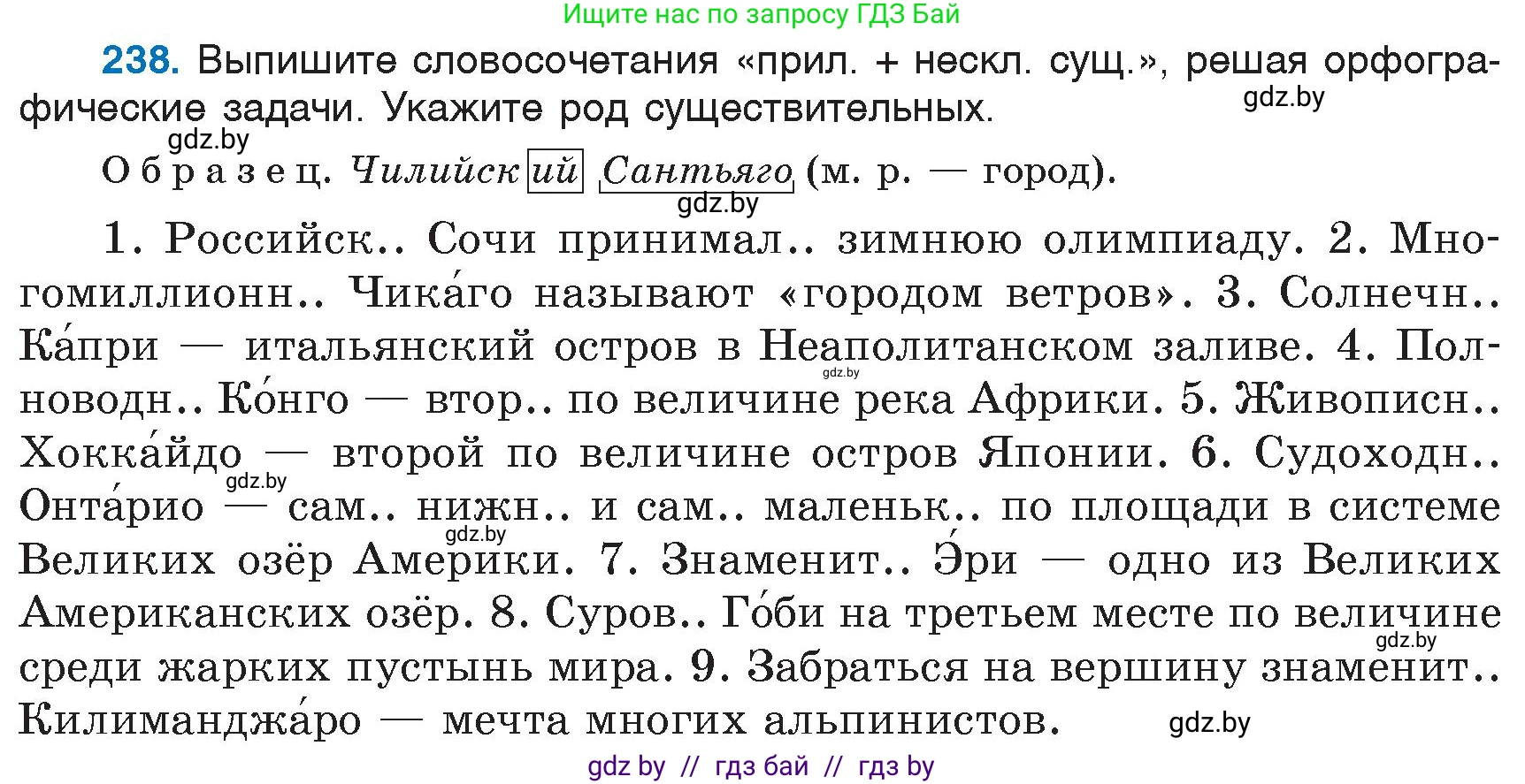 Русский язык, 6 класс Учебник, авторы: Мурина Лариса Александровна, Игнатович Татьяна Владимировна, Жадейко Жанна Фёдоровна, издательство Национальный институт образования, Минск, 2020, страница 114, номер 238, Условие