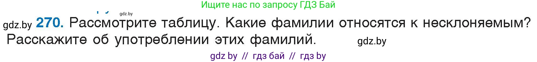 Русский язык, 6 класс Учебник, авторы: Мурина Лариса Александровна, Игнатович Татьяна Владимировна, Жадейко Жанна Фёдоровна, издательство Национальный институт образования, Минск, 2020, страница 128, номер 270, Условие
