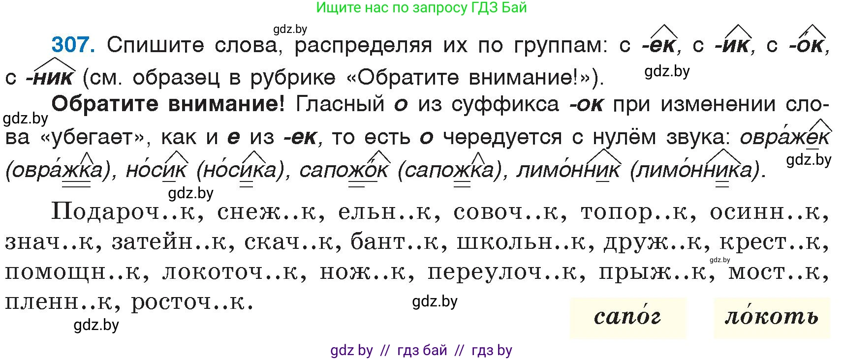 Русский язык, 6 класс Учебник, авторы: Мурина Лариса Александровна, Игнатович Татьяна Владимировна, Жадейко Жанна Фёдоровна, издательство Национальный институт образования, Минск, 2020, страница 145, номер 307, Условие