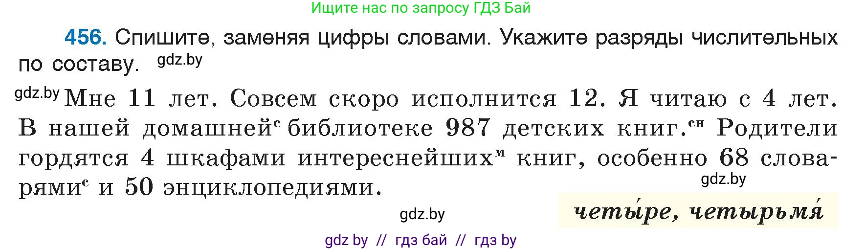Русский язык, 6 класс Учебник, авторы: Мурина Лариса Александровна, Игнатович Татьяна Владимировна, Жадейко Жанна Фёдоровна, издательство Национальный институт образования, Минск, 2020, страница 202, номер 456, Условие