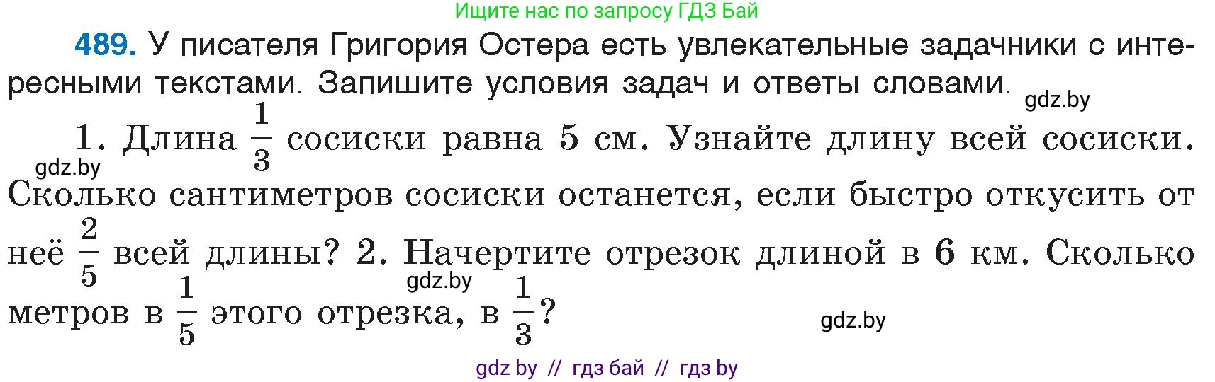 Русский язык, 6 класс Учебник, авторы: Мурина Лариса Александровна, Игнатович Татьяна Владимировна, Жадейко Жанна Фёдоровна, издательство Национальный институт образования, Минск, 2020, страница 211, номер 489, Условие
