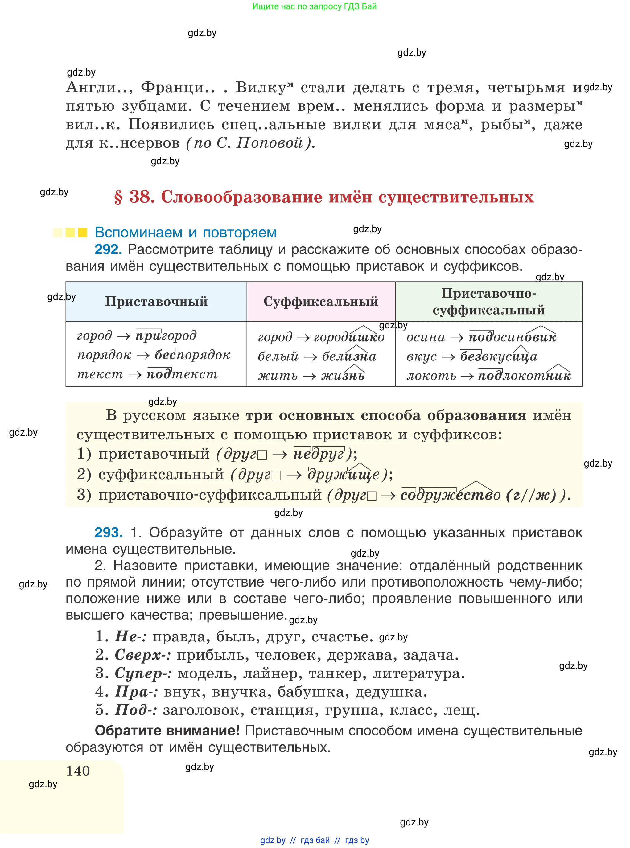 Русский язык, 6 класс Учебник, авторы: Мурина Лариса Александровна, Игнатович Татьяна Владимировна, Жадейко Жанна Фёдоровна, издательство Национальный институт образования, Минск, 2020, страница 140