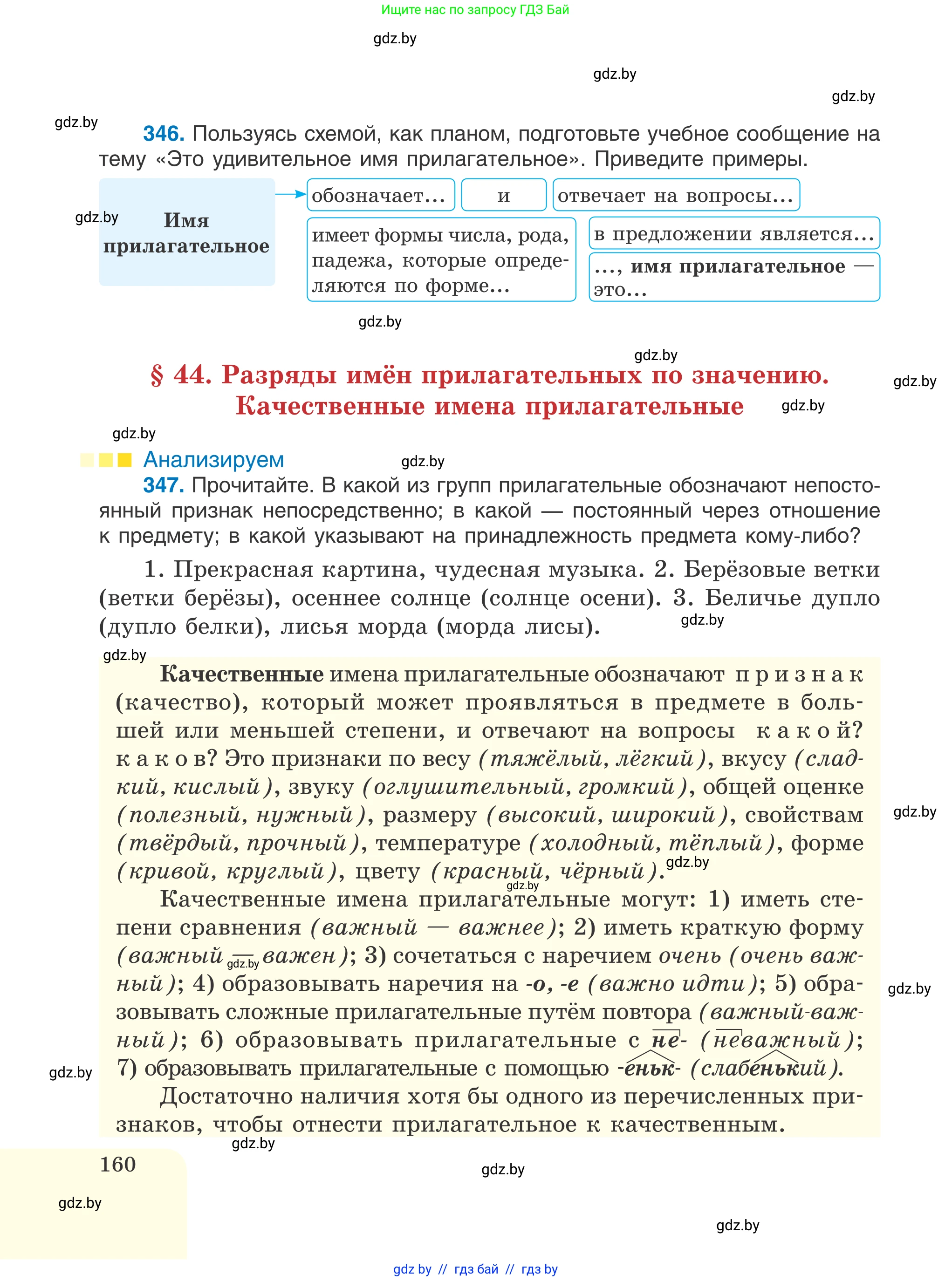 Русский язык, 6 класс Учебник, авторы: Мурина Лариса Александровна, Игнатович Татьяна Владимировна, Жадейко Жанна Фёдоровна, издательство Национальный институт образования, Минск, 2020, страница 160