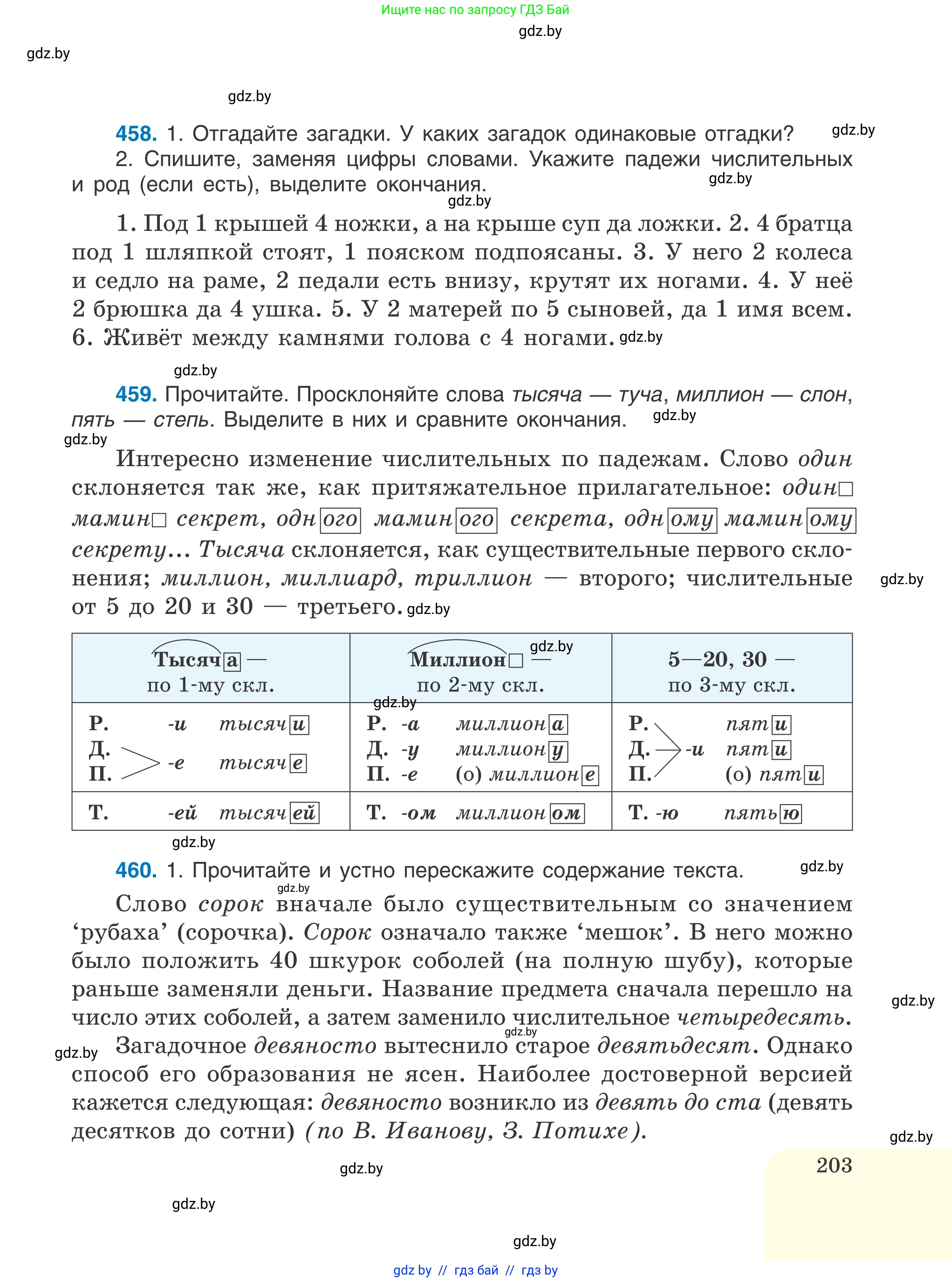 Русский язык, 6 класс Учебник, авторы: Мурина Лариса Александровна, Игнатович Татьяна Владимировна, Жадейко Жанна Фёдоровна, издательство Национальный институт образования, Минск, 2020, страница 203
