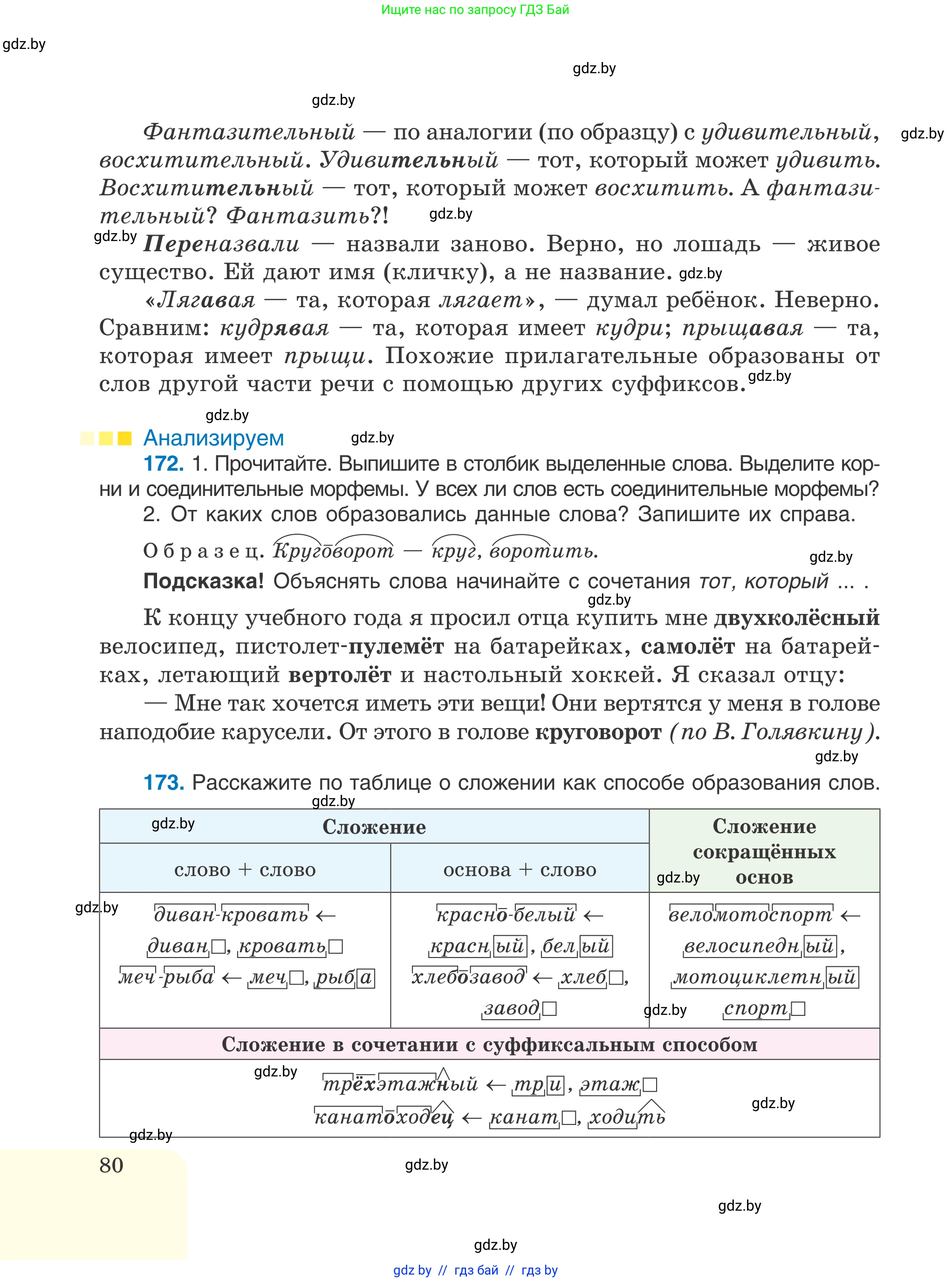 Русский язык, 6 класс Учебник, авторы: Мурина Лариса Александровна, Игнатович Татьяна Владимировна, Жадейко Жанна Фёдоровна, издательство Национальный институт образования, Минск, 2020, страница 80