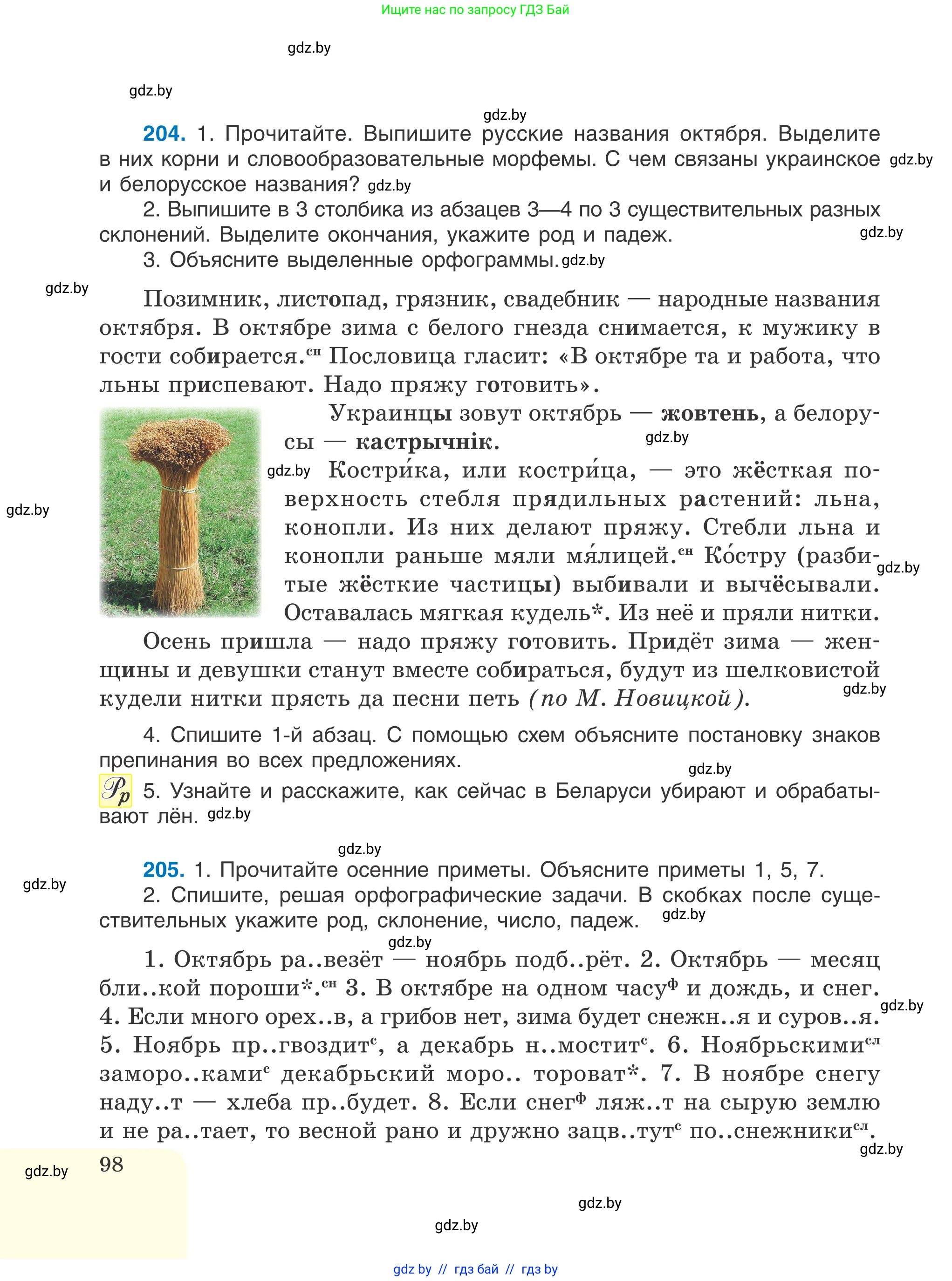 Русский язык, 6 класс Учебник, авторы: Мурина Лариса Александровна, Игнатович Татьяна Владимировна, Жадейко Жанна Фёдоровна, издательство Национальный институт образования, Минск, 2020, страница 98