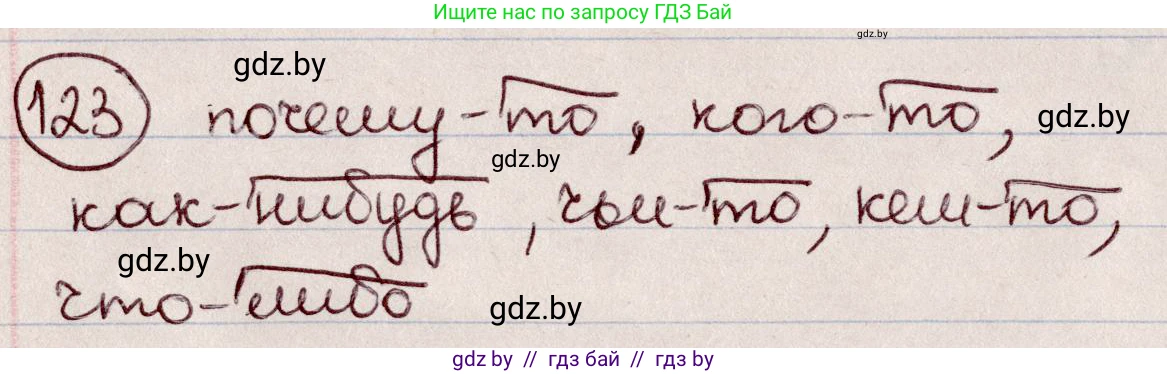Русский язык, 6 класс Учебник, авторы: Мурина Лариса Александровна, Игнатович Татьяна Владимировна, Жадейко Жанна Фёдоровна, издательство Национальный институт образования, Минск, 2020, страница 61, номер 123, Решение 2