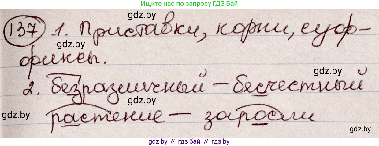 Русский язык, 6 класс Учебник, авторы: Мурина Лариса Александровна, Игнатович Татьяна Владимировна, Жадейко Жанна Фёдоровна, издательство Национальный институт образования, Минск, 2020, страница 67, номер 137, Решение 2