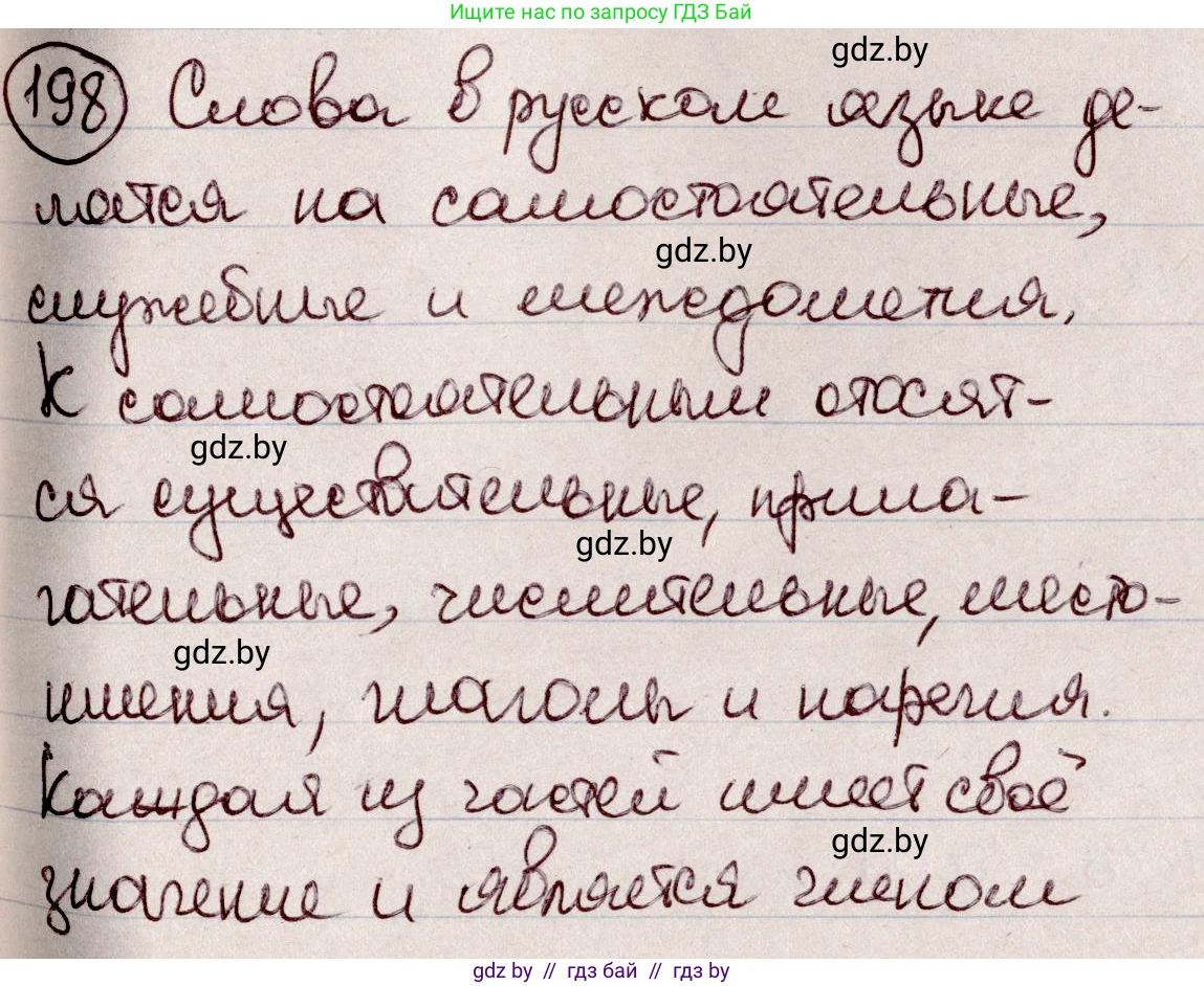 Русский язык, 6 класс Учебник, авторы: Мурина Лариса Александровна, Игнатович Татьяна Владимировна, Жадейко Жанна Фёдоровна, издательство Национальный институт образования, Минск, 2020, страница 94, номер 198, Решение 2