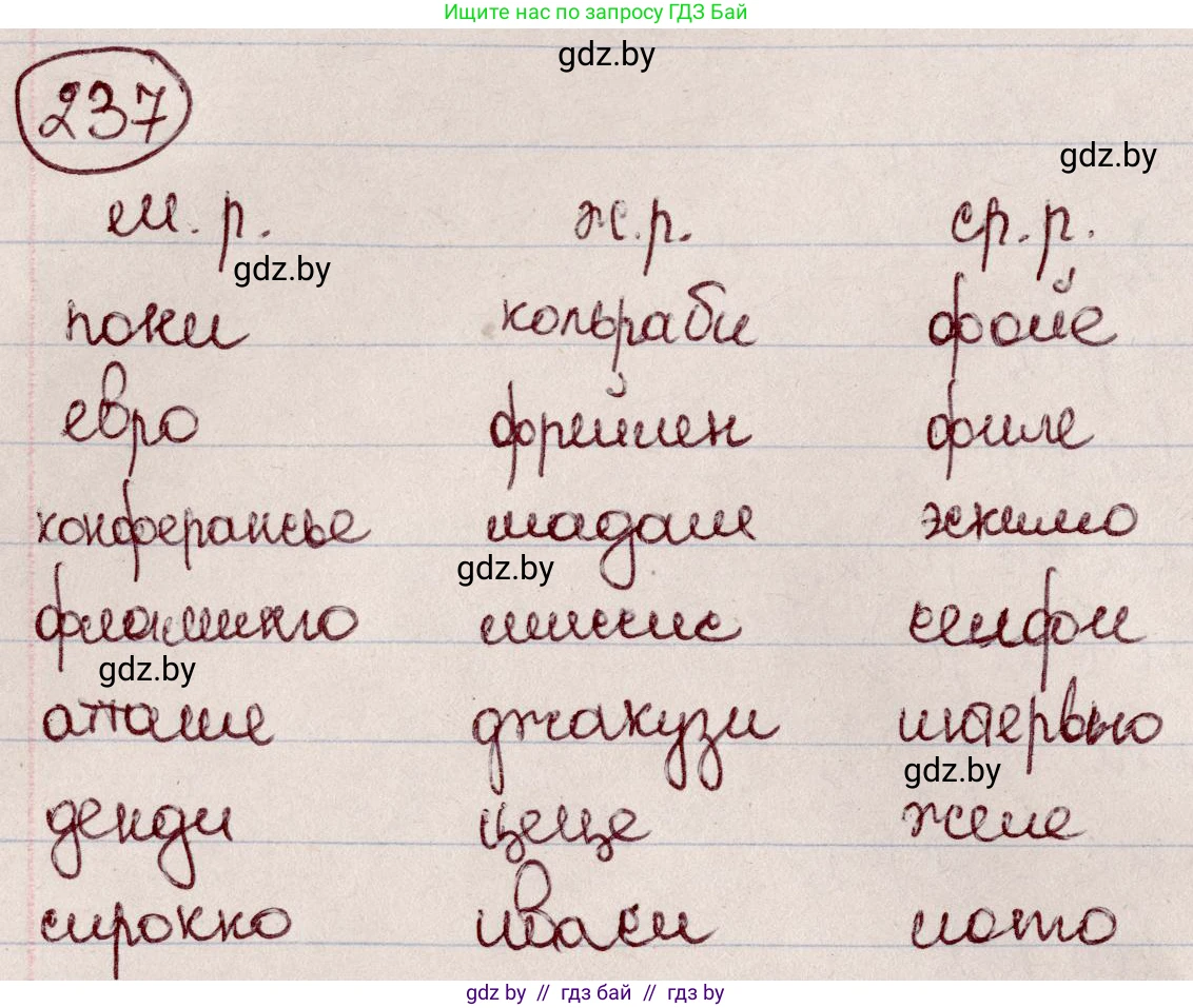 Русский язык, 6 класс Учебник, авторы: Мурина Лариса Александровна, Игнатович Татьяна Владимировна, Жадейко Жанна Фёдоровна, издательство Национальный институт образования, Минск, 2020, страница 114, номер 237, Решение 2