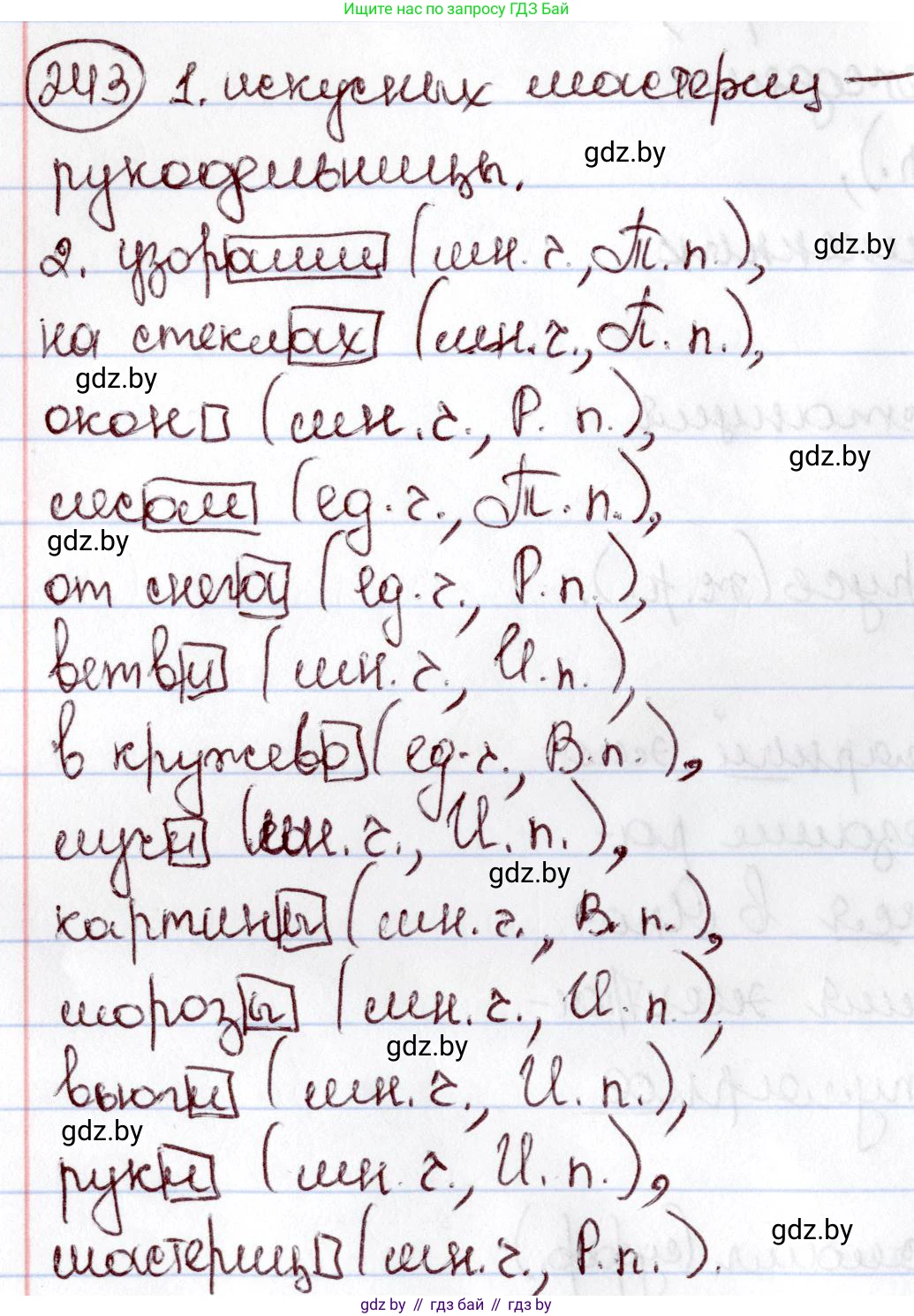 Русский язык, 6 класс Учебник, авторы: Мурина Лариса Александровна, Игнатович Татьяна Владимировна, Жадейко Жанна Фёдоровна, издательство Национальный институт образования, Минск, 2020, страница 116, номер 243, Решение 2