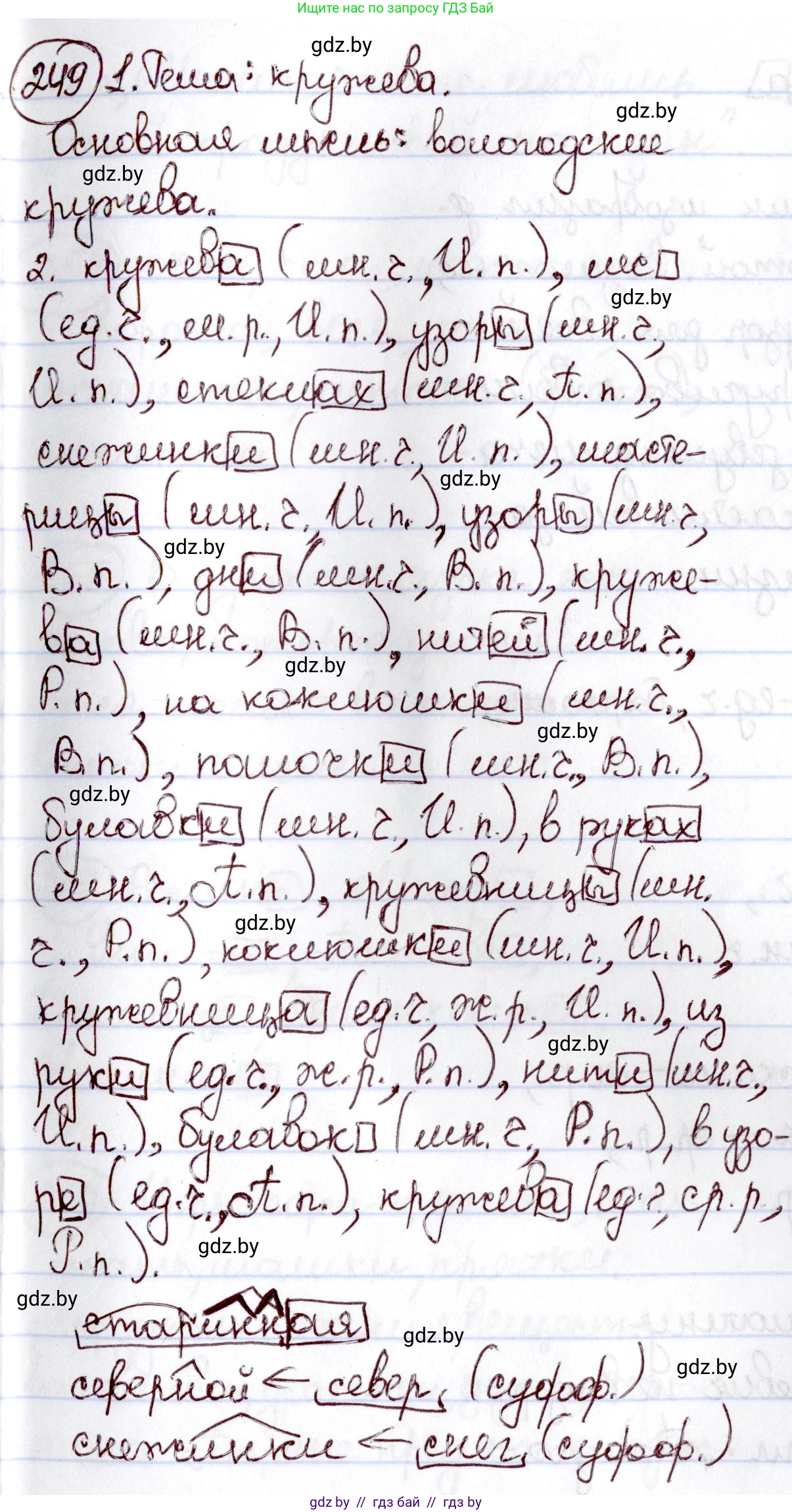 Русский язык, 6 класс Учебник, авторы: Мурина Лариса Александровна, Игнатович Татьяна Владимировна, Жадейко Жанна Фёдоровна, издательство Национальный институт образования, Минск, 2020, страница 118, номер 249, Решение 2