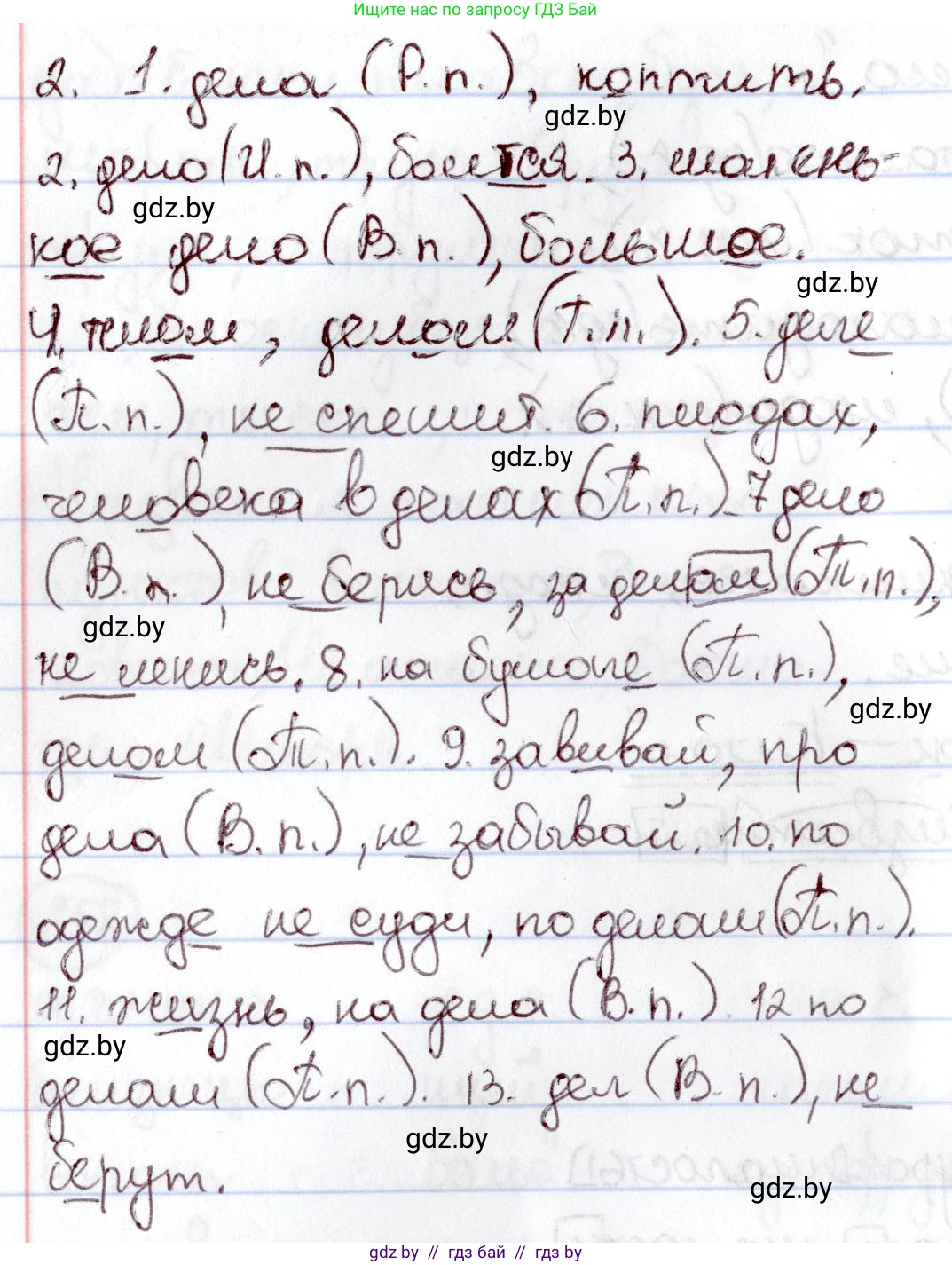 Русский язык, 6 класс Учебник, авторы: Мурина Лариса Александровна, Игнатович Татьяна Владимировна, Жадейко Жанна Фёдоровна, издательство Национальный институт образования, Минск, 2020, страница 124, номер 261, Решение 2 (продолжение 2)