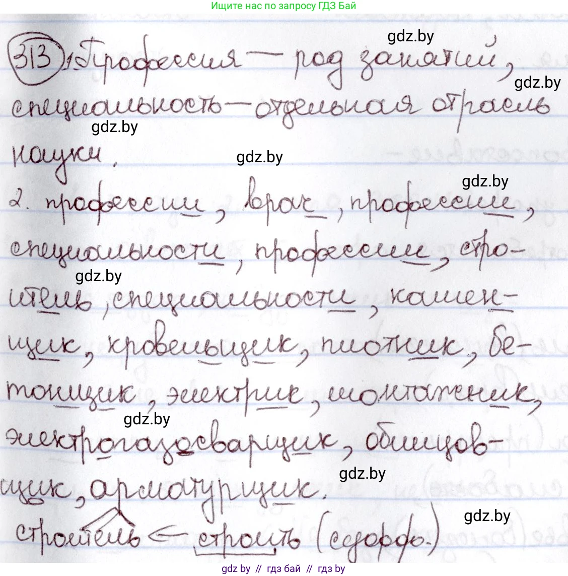 Русский язык, 6 класс Учебник, авторы: Мурина Лариса Александровна, Игнатович Татьяна Владимировна, Жадейко Жанна Фёдоровна, издательство Национальный институт образования, Минск, 2020, страница 147, номер 313, Решение 2