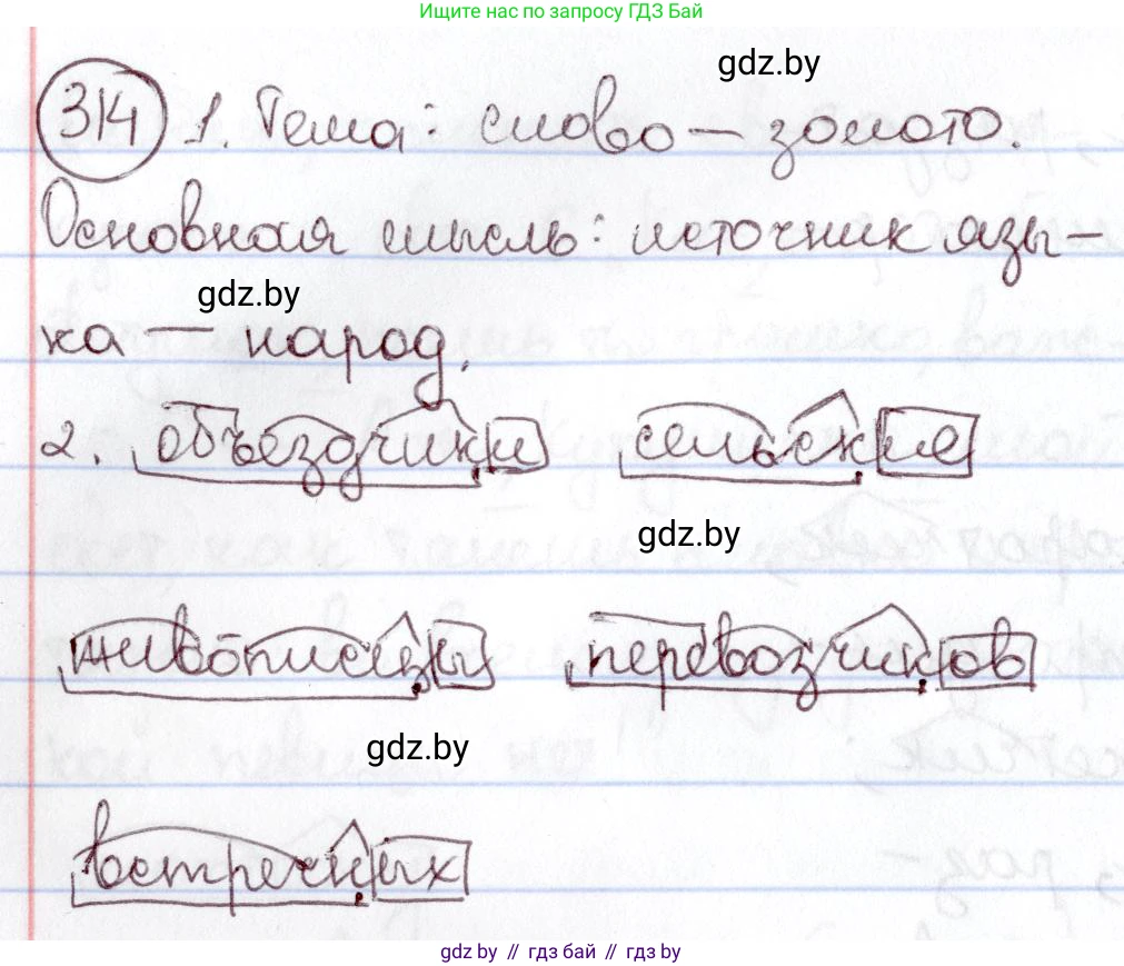 Русский язык, 6 класс Учебник, авторы: Мурина Лариса Александровна, Игнатович Татьяна Владимировна, Жадейко Жанна Фёдоровна, издательство Национальный институт образования, Минск, 2020, страница 148, номер 314, Решение 2