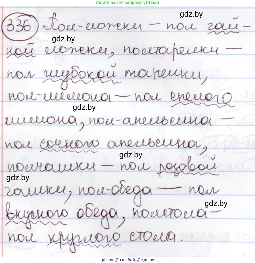 Русский язык, 6 класс Учебник, авторы: Мурина Лариса Александровна, Игнатович Татьяна Владимировна, Жадейко Жанна Фёдоровна, издательство Национальный институт образования, Минск, 2020, страница 155, номер 336, Решение 2
