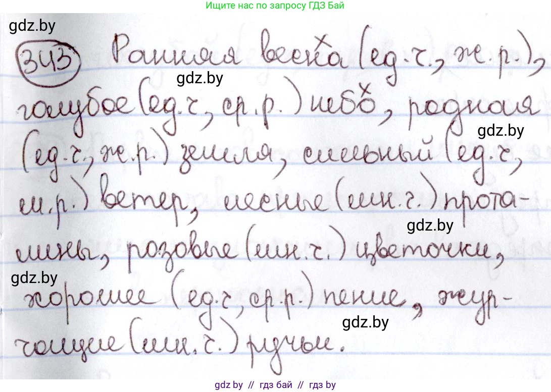 Русский язык, 6 класс Учебник, авторы: Мурина Лариса Александровна, Игнатович Татьяна Владимировна, Жадейко Жанна Фёдоровна, издательство Национальный институт образования, Минск, 2020, страница 159, номер 343, Решение 2