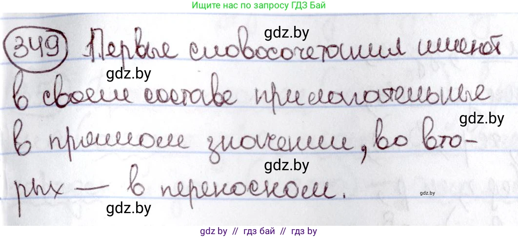 Русский язык, 6 класс Учебник, авторы: Мурина Лариса Александровна, Игнатович Татьяна Владимировна, Жадейко Жанна Фёдоровна, издательство Национальный институт образования, Минск, 2020, страница 161, номер 349, Решение 2