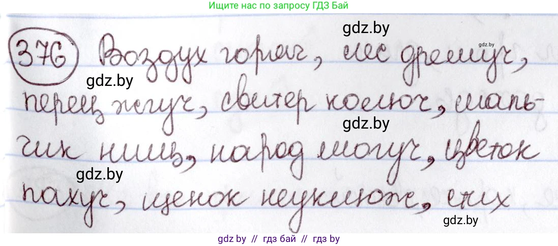 Русский язык, 6 класс Учебник, авторы: Мурина Лариса Александровна, Игнатович Татьяна Владимировна, Жадейко Жанна Фёдоровна, издательство Национальный институт образования, Минск, 2020, страница 171, номер 376, Решение 2
