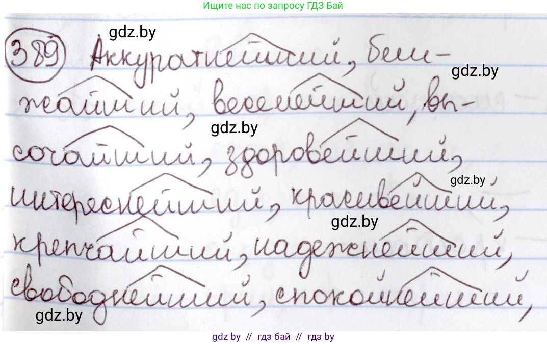 Русский язык, 6 класс Учебник, авторы: Мурина Лариса Александровна, Игнатович Татьяна Владимировна, Жадейко Жанна Фёдоровна, издательство Национальный институт образования, Минск, 2020, страница 176, номер 389, Решение 2