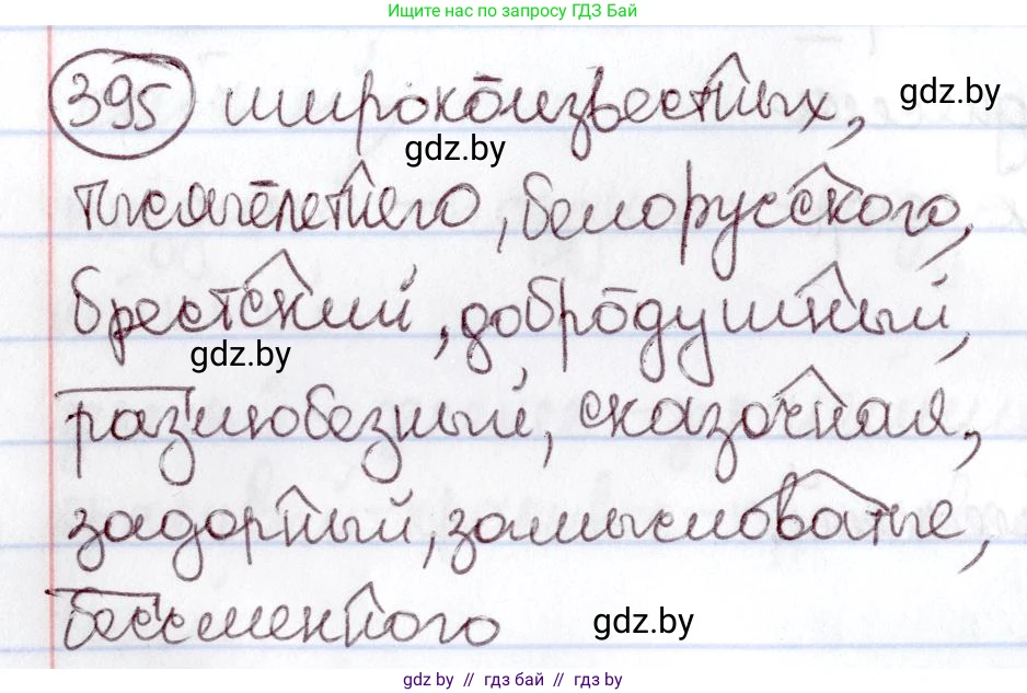 Русский язык, 6 класс Учебник, авторы: Мурина Лариса Александровна, Игнатович Татьяна Владимировна, Жадейко Жанна Фёдоровна, издательство Национальный институт образования, Минск, 2020, страница 178, номер 395, Решение 2