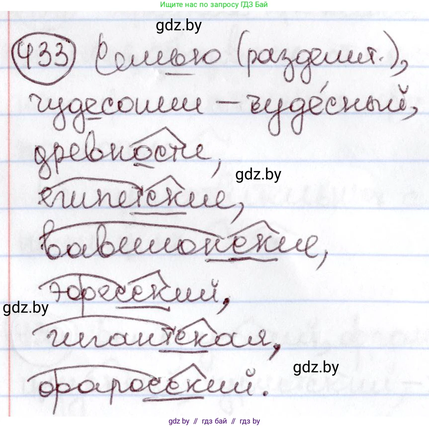 Русский язык, 6 класс Учебник, авторы: Мурина Лариса Александровна, Игнатович Татьяна Владимировна, Жадейко Жанна Фёдоровна, издательство Национальный институт образования, Минск, 2020, страница 192, номер 433, Решение 2