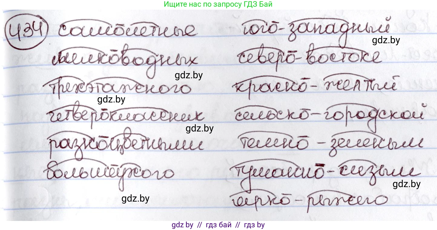 Русский язык, 6 класс Учебник, авторы: Мурина Лариса Александровна, Игнатович Татьяна Владимировна, Жадейко Жанна Фёдоровна, издательство Национальный институт образования, Минск, 2020, страница 193, номер 434, Решение 2