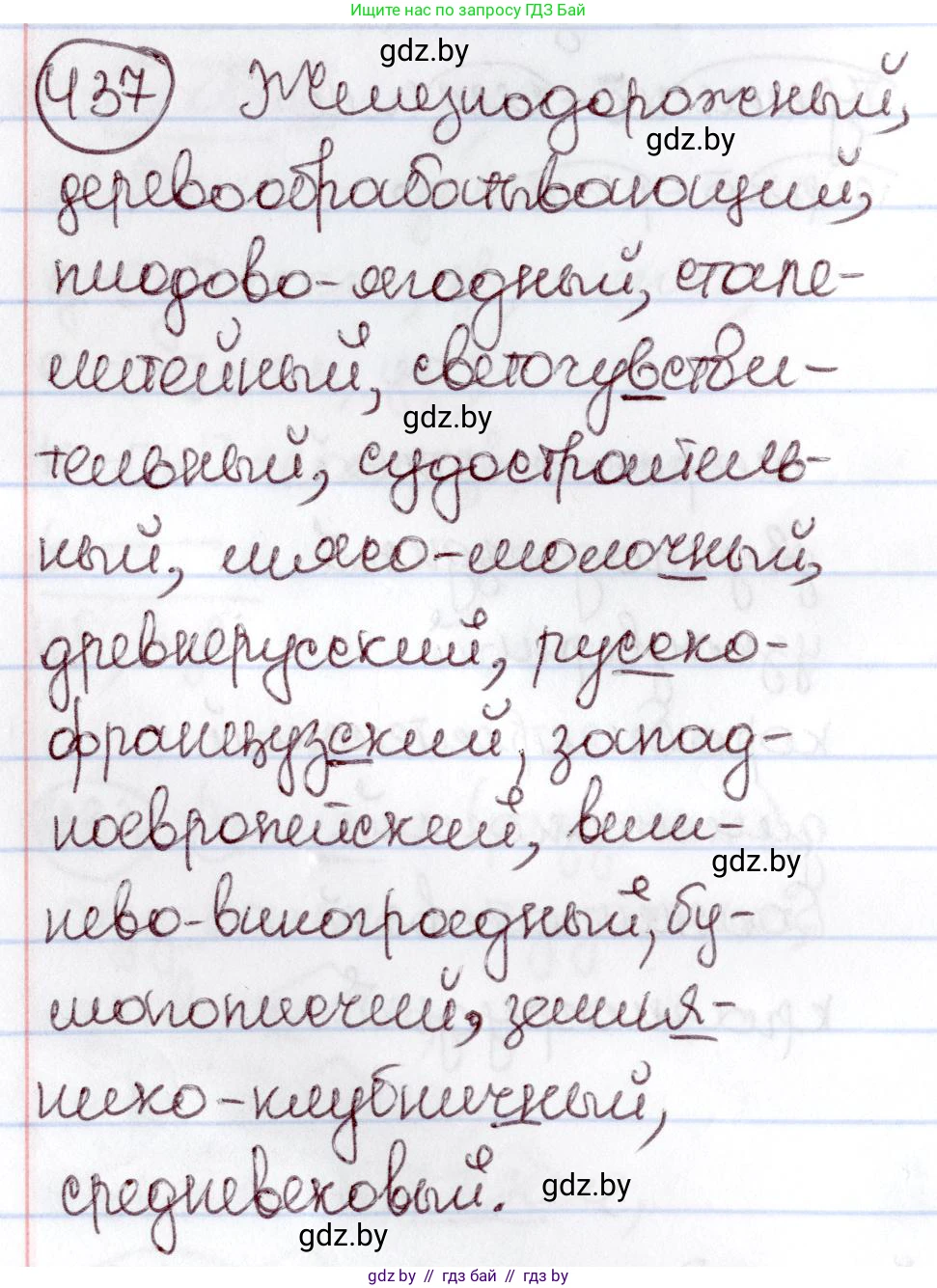 Русский язык, 6 класс Учебник, авторы: Мурина Лариса Александровна, Игнатович Татьяна Владимировна, Жадейко Жанна Фёдоровна, издательство Национальный институт образования, Минск, 2020, страница 195, номер 437, Решение 2
