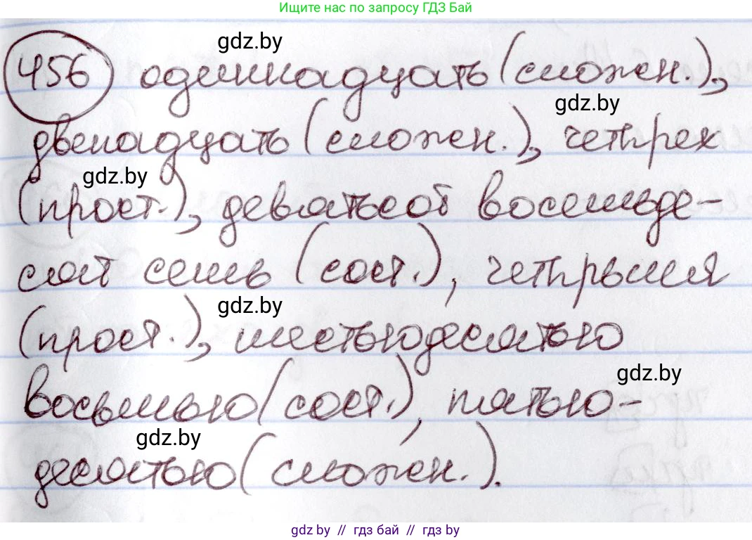 Русский язык, 6 класс Учебник, авторы: Мурина Лариса Александровна, Игнатович Татьяна Владимировна, Жадейко Жанна Фёдоровна, издательство Национальный институт образования, Минск, 2020, страница 202, номер 456, Решение 2