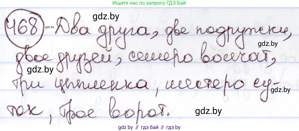 Русский язык, 6 класс Учебник, авторы: Мурина Лариса Александровна, Игнатович Татьяна Владимировна, Жадейко Жанна Фёдоровна, издательство Национальный институт образования, Минск, 2020, страница 206, номер 468, Решение 2