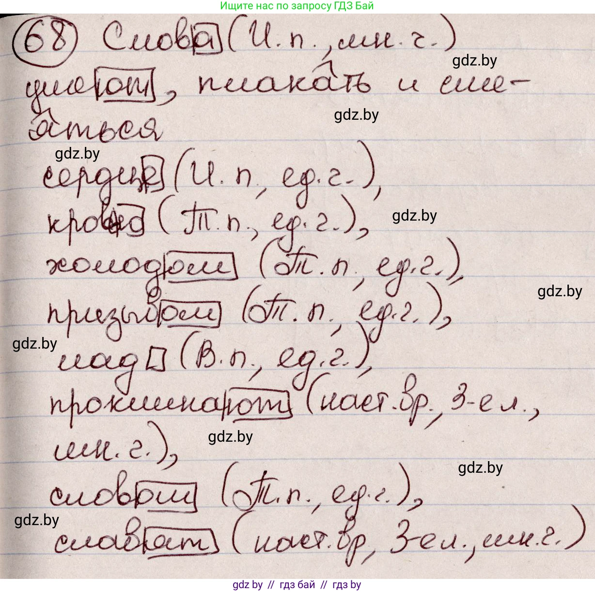 Русский язык, 6 класс Учебник, авторы: Мурина Лариса Александровна, Игнатович Татьяна Владимировна, Жадейко Жанна Фёдоровна, издательство Национальный институт образования, Минск, 2020, страница 38, номер 68, Решение 2