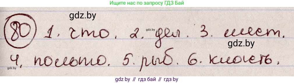 Русский язык, 6 класс Учебник, авторы: Мурина Лариса Александровна, Игнатович Татьяна Владимировна, Жадейко Жанна Фёдоровна, издательство Национальный институт образования, Минск, 2020, страница 43, номер 80, Решение 2