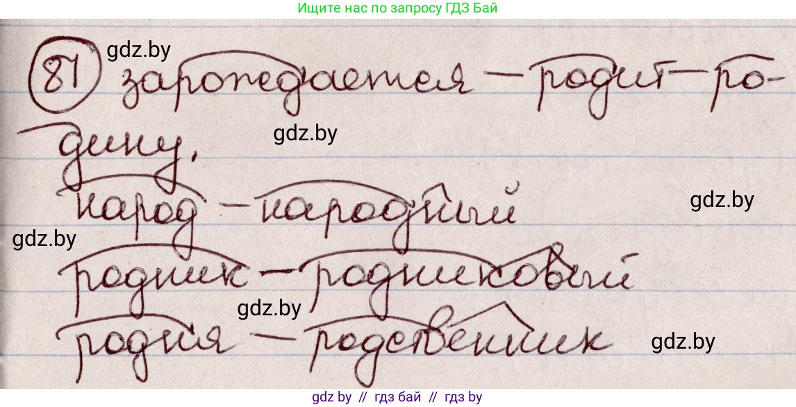 Русский язык, 6 класс Учебник, авторы: Мурина Лариса Александровна, Игнатович Татьяна Владимировна, Жадейко Жанна Фёдоровна, издательство Национальный институт образования, Минск, 2020, страница 44, номер 81, Решение 2