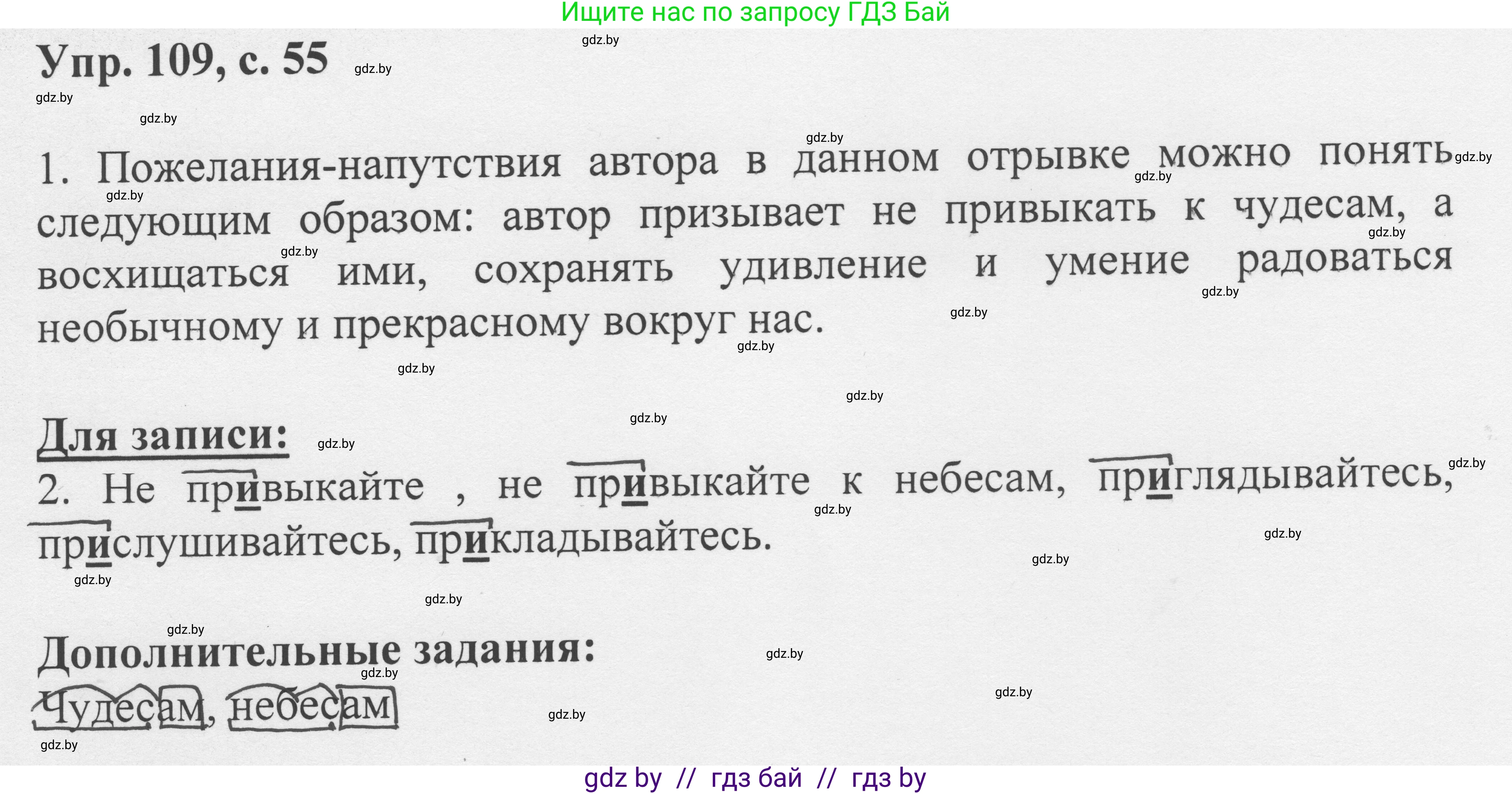 Русский язык, 6 класс Учебник, авторы: Мурина Лариса Александровна, Игнатович Татьяна Владимировна, Жадейко Жанна Фёдоровна, издательство Национальный институт образования, Минск, 2020, страница 55, номер 109, Решение 1