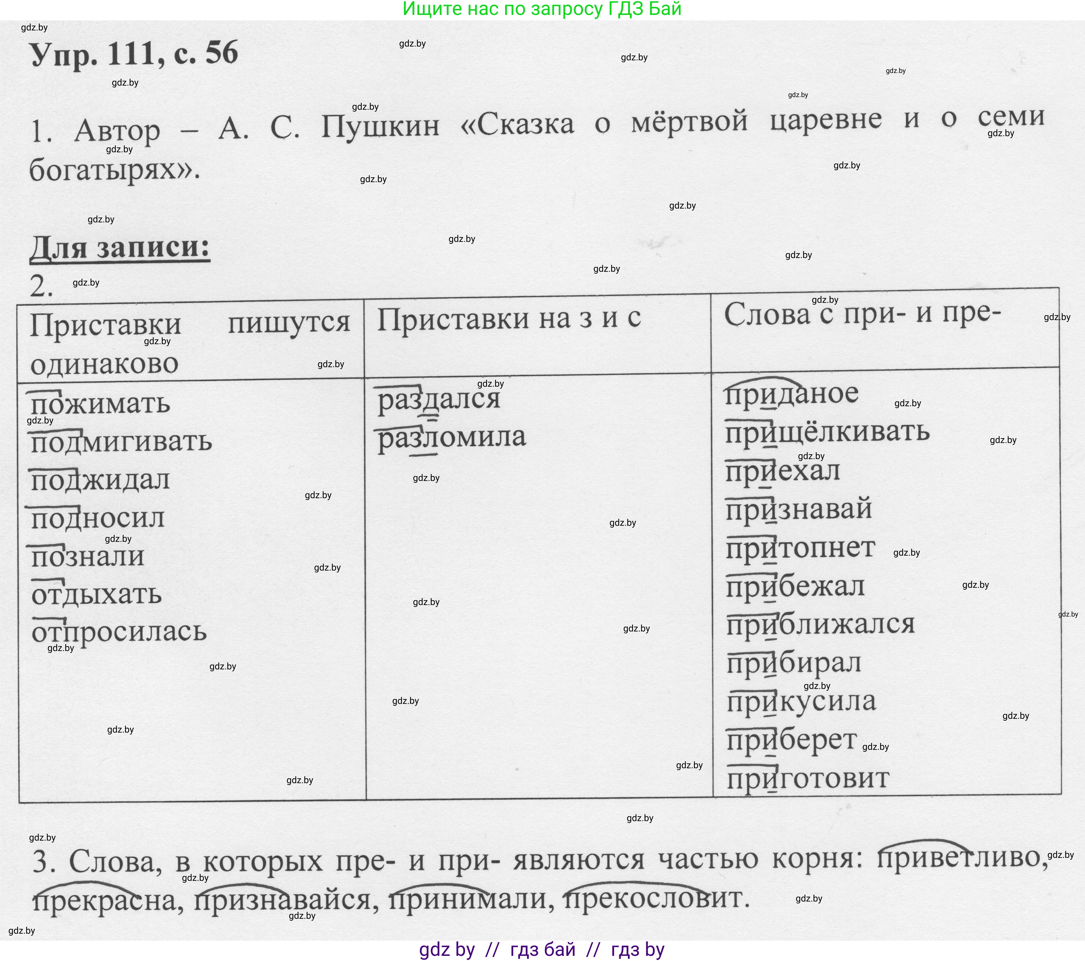 Русский язык, 6 класс Учебник, авторы: Мурина Лариса Александровна, Игнатович Татьяна Владимировна, Жадейко Жанна Фёдоровна, издательство Национальный институт образования, Минск, 2020, страница 56, номер 111, Решение 1