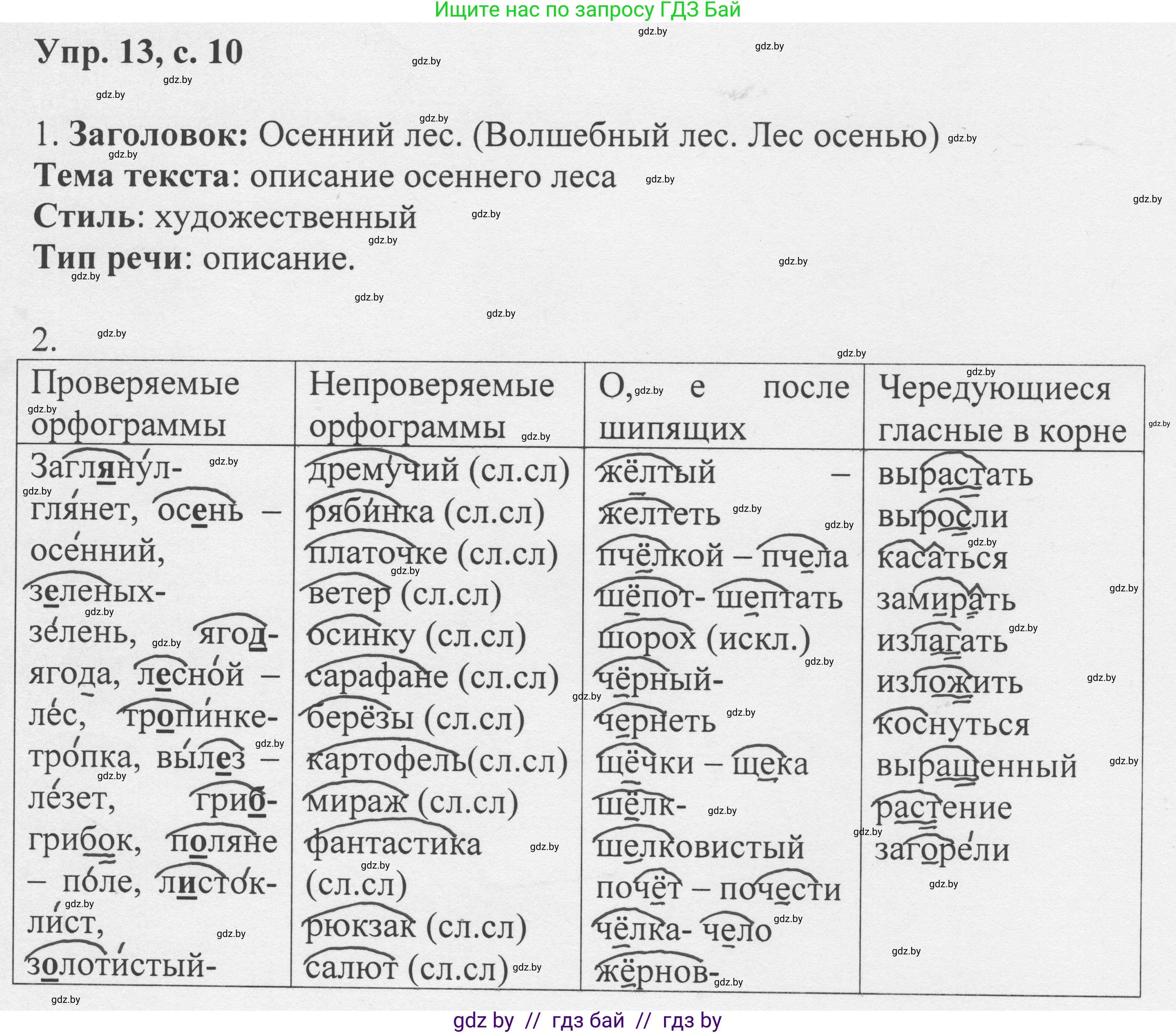 Русский язык, 6 класс Учебник, авторы: Мурина Лариса Александровна, Игнатович Татьяна Владимировна, Жадейко Жанна Фёдоровна, издательство Национальный институт образования, Минск, 2020, страница 10, номер 13, Решение 1