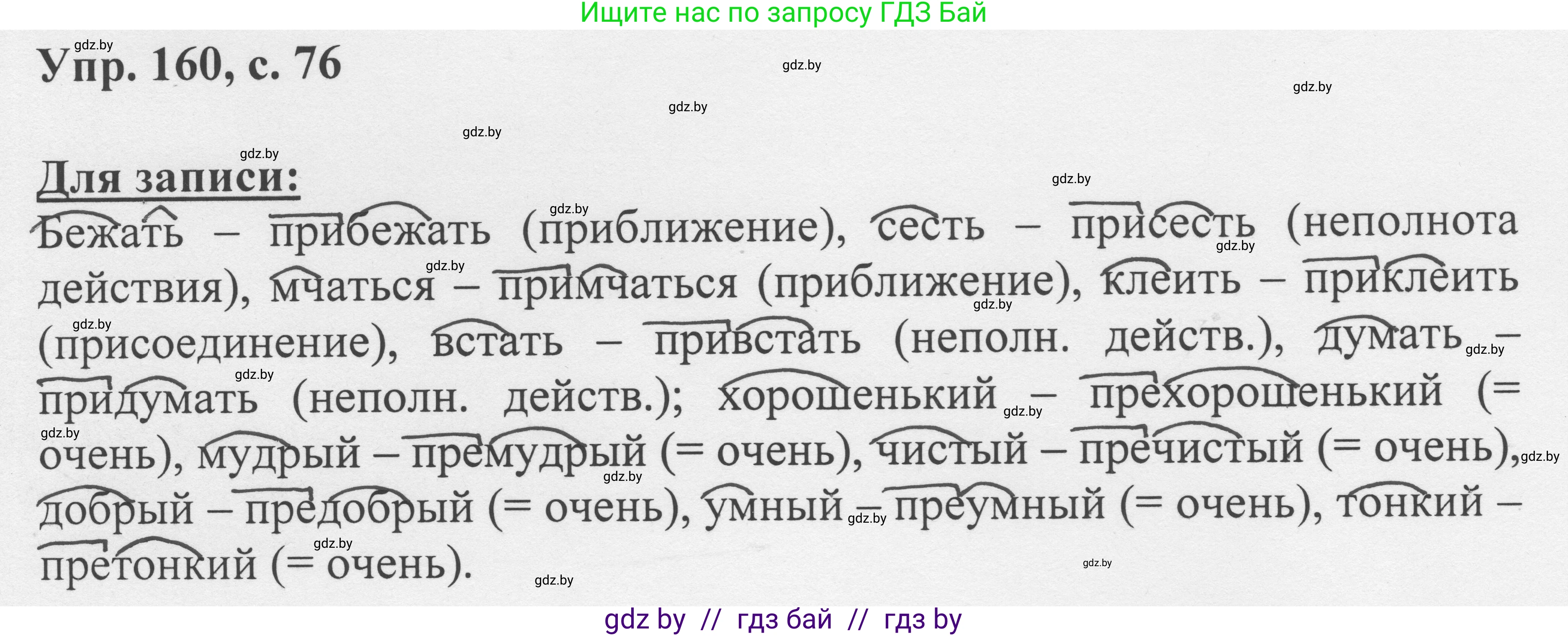 Русский язык, 6 класс Учебник, авторы: Мурина Лариса Александровна, Игнатович Татьяна Владимировна, Жадейко Жанна Фёдоровна, издательство Национальный институт образования, Минск, 2020, страница 76, номер 160, Решение 1