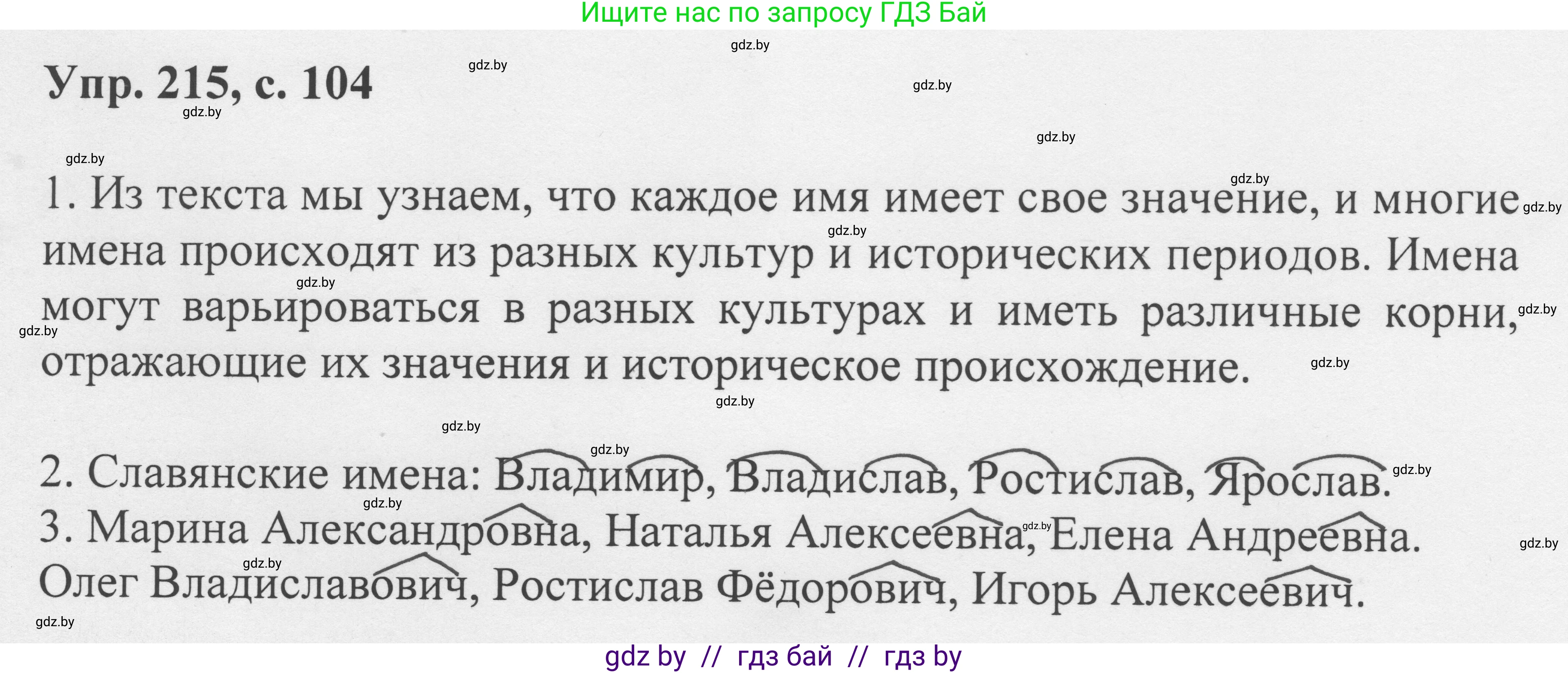 Русский язык, 6 класс Учебник, авторы: Мурина Лариса Александровна, Игнатович Татьяна Владимировна, Жадейко Жанна Фёдоровна, издательство Национальный институт образования, Минск, 2020, страница 104, номер 215, Решение 1