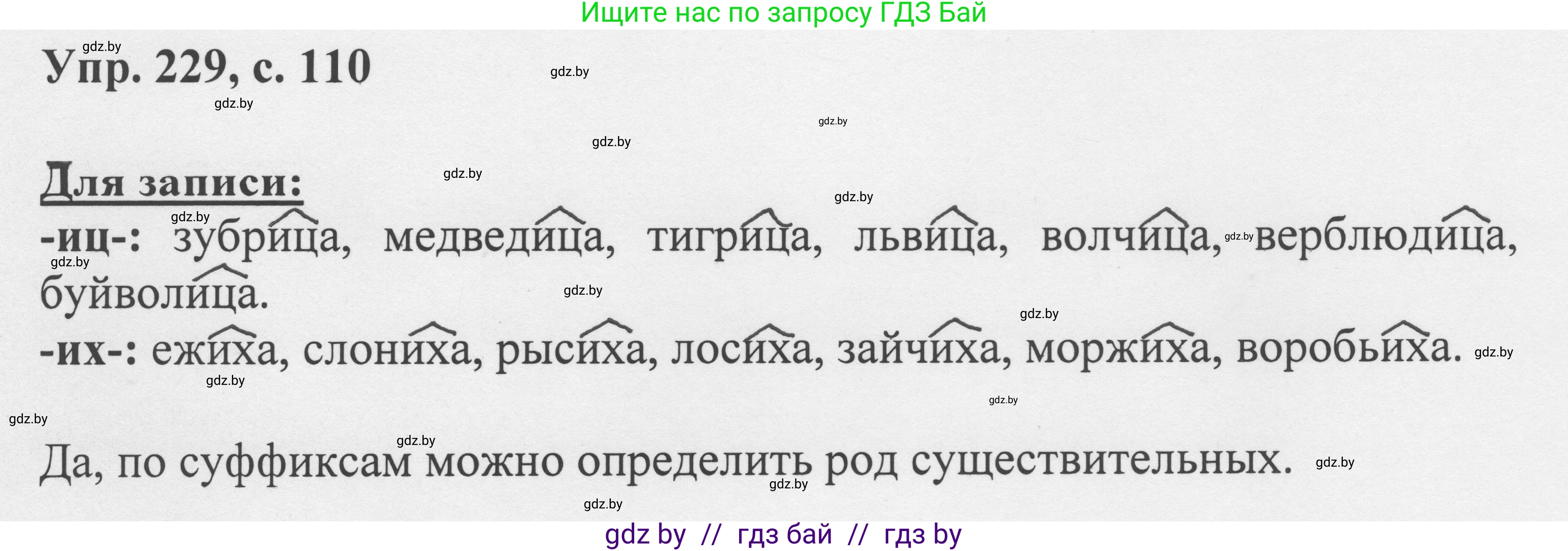 Русский язык, 6 класс Учебник, авторы: Мурина Лариса Александровна, Игнатович Татьяна Владимировна, Жадейко Жанна Фёдоровна, издательство Национальный институт образования, Минск, 2020, страница 110, номер 229, Решение 1