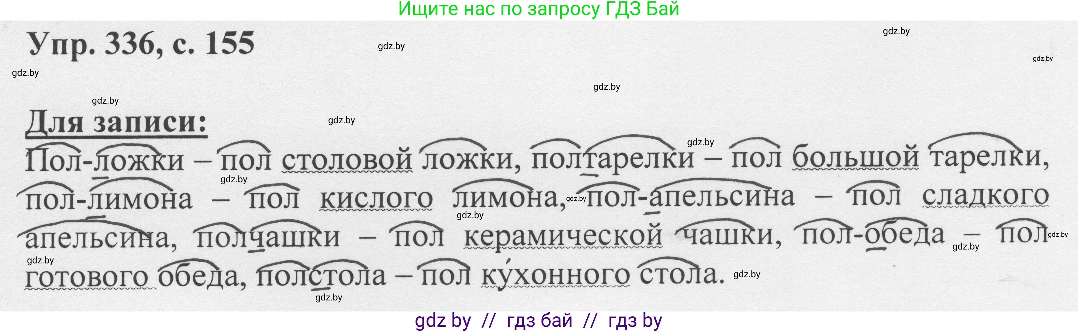 Русский язык, 6 класс Учебник, авторы: Мурина Лариса Александровна, Игнатович Татьяна Владимировна, Жадейко Жанна Фёдоровна, издательство Национальный институт образования, Минск, 2020, страница 155, номер 336, Решение 1