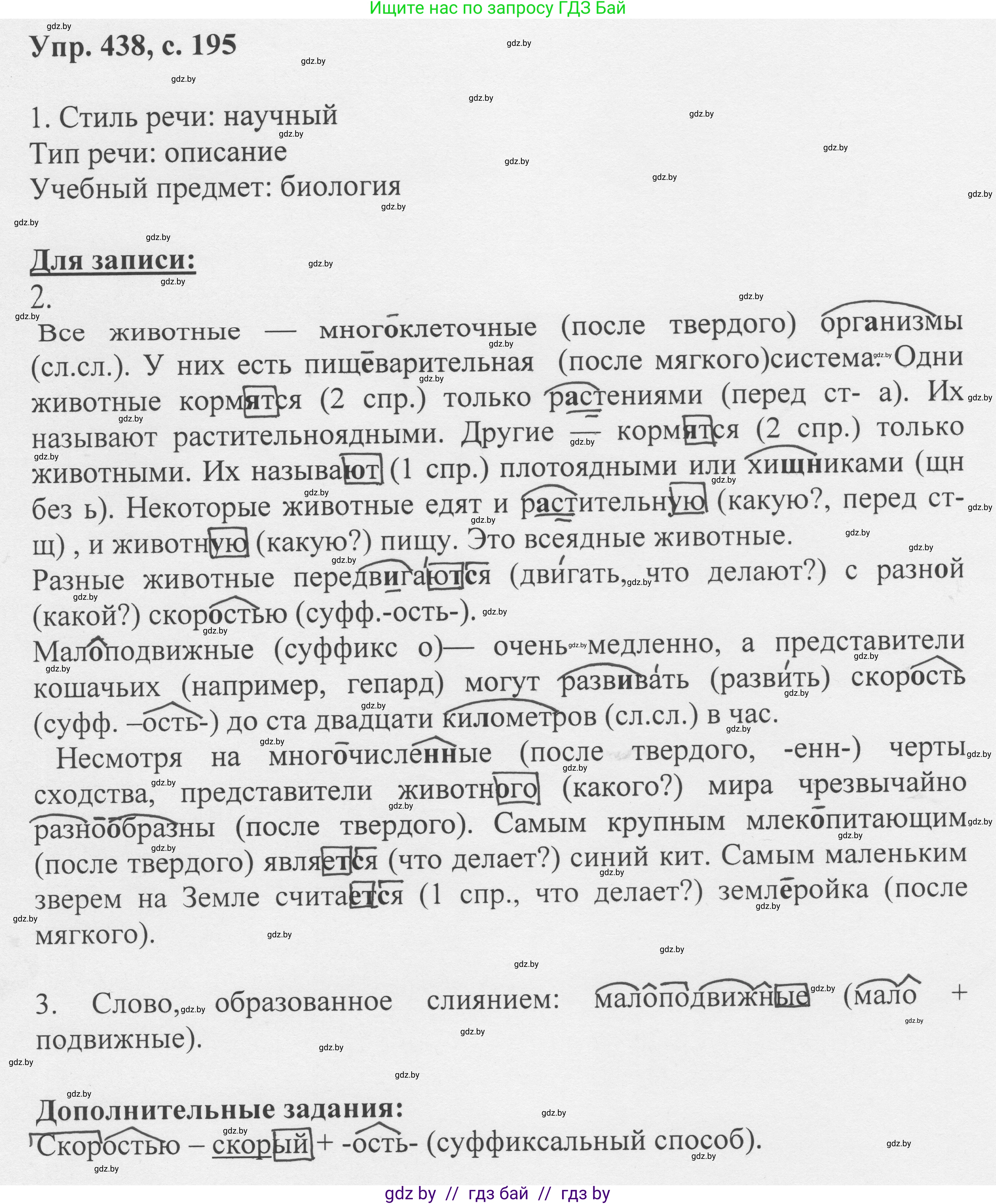 Русский язык, 6 класс Учебник, авторы: Мурина Лариса Александровна, Игнатович Татьяна Владимировна, Жадейко Жанна Фёдоровна, издательство Национальный институт образования, Минск, 2020, страница 195, номер 438, Решение 1