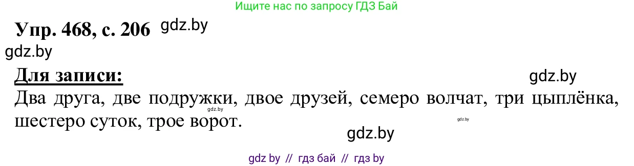 Русский язык, 6 класс Учебник, авторы: Мурина Лариса Александровна, Игнатович Татьяна Владимировна, Жадейко Жанна Фёдоровна, издательство Национальный институт образования, Минск, 2020, страница 206, номер 468, Решение 1