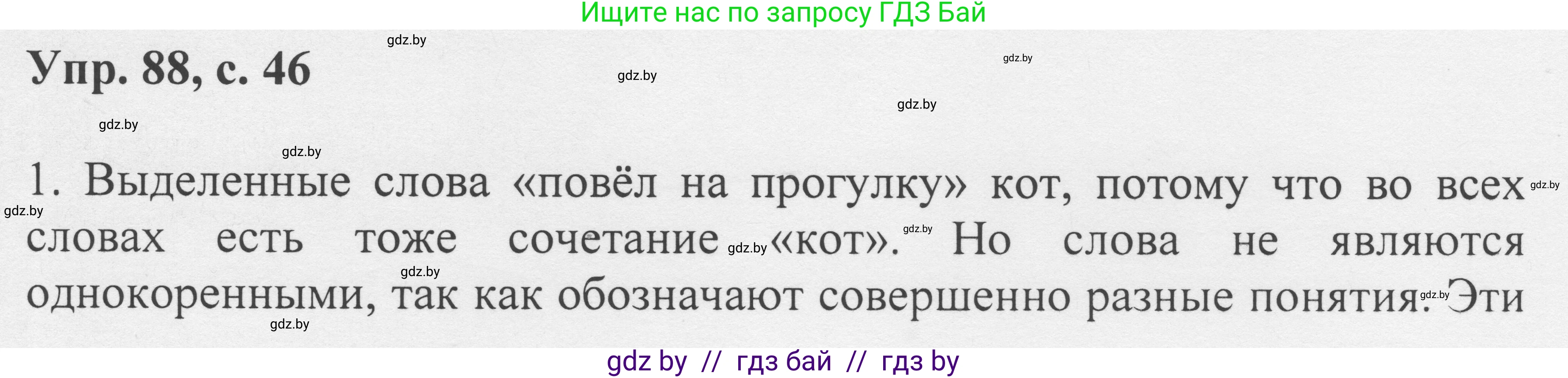 Русский язык, 6 класс Учебник, авторы: Мурина Лариса Александровна, Игнатович Татьяна Владимировна, Жадейко Жанна Фёдоровна, издательство Национальный институт образования, Минск, 2020, страница 46, номер 88, Решение 1