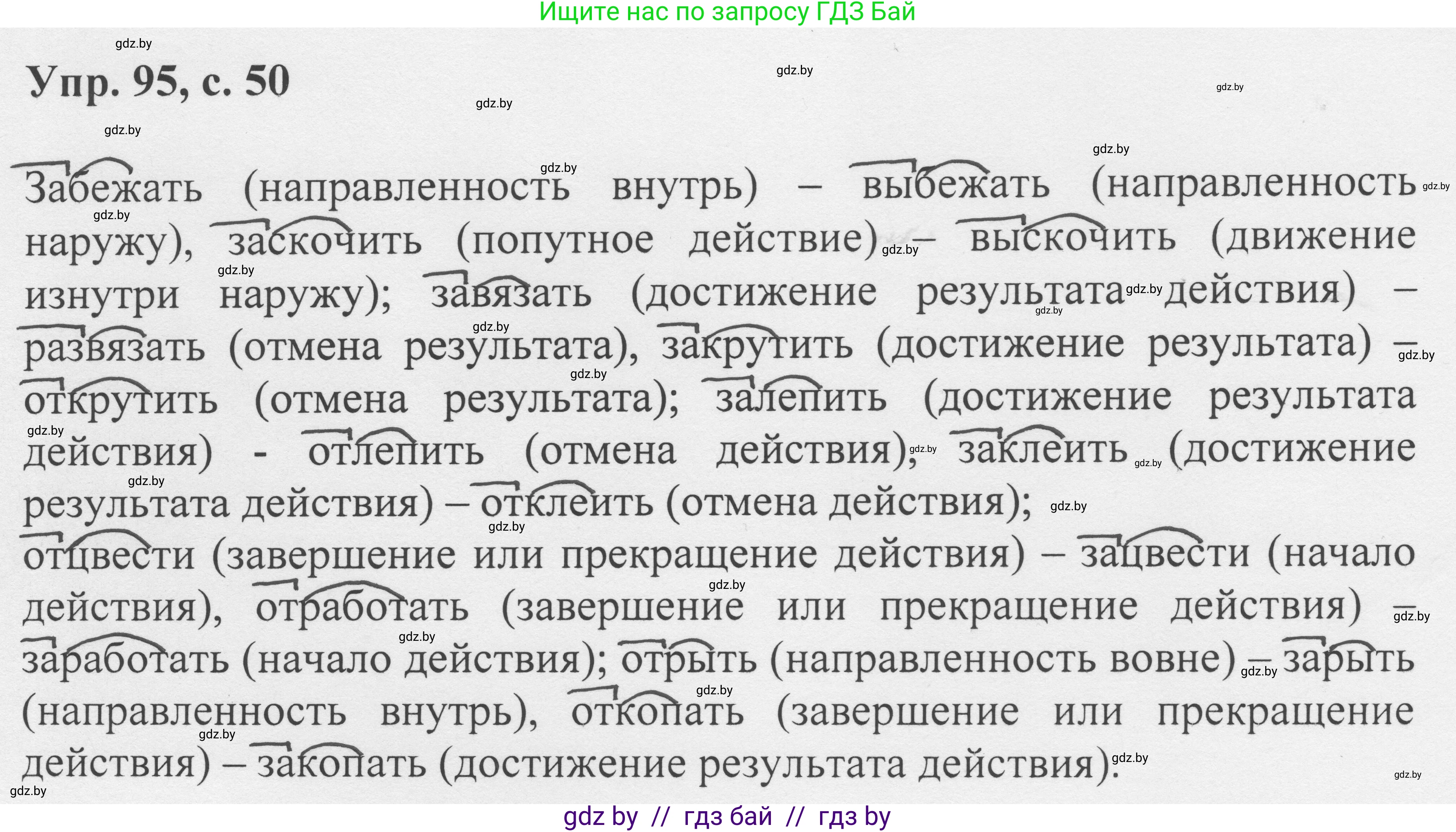 Русский язык, 6 класс Учебник, авторы: Мурина Лариса Александровна, Игнатович Татьяна Владимировна, Жадейко Жанна Фёдоровна, издательство Национальный институт образования, Минск, 2020, страница 50, номер 95, Решение 1