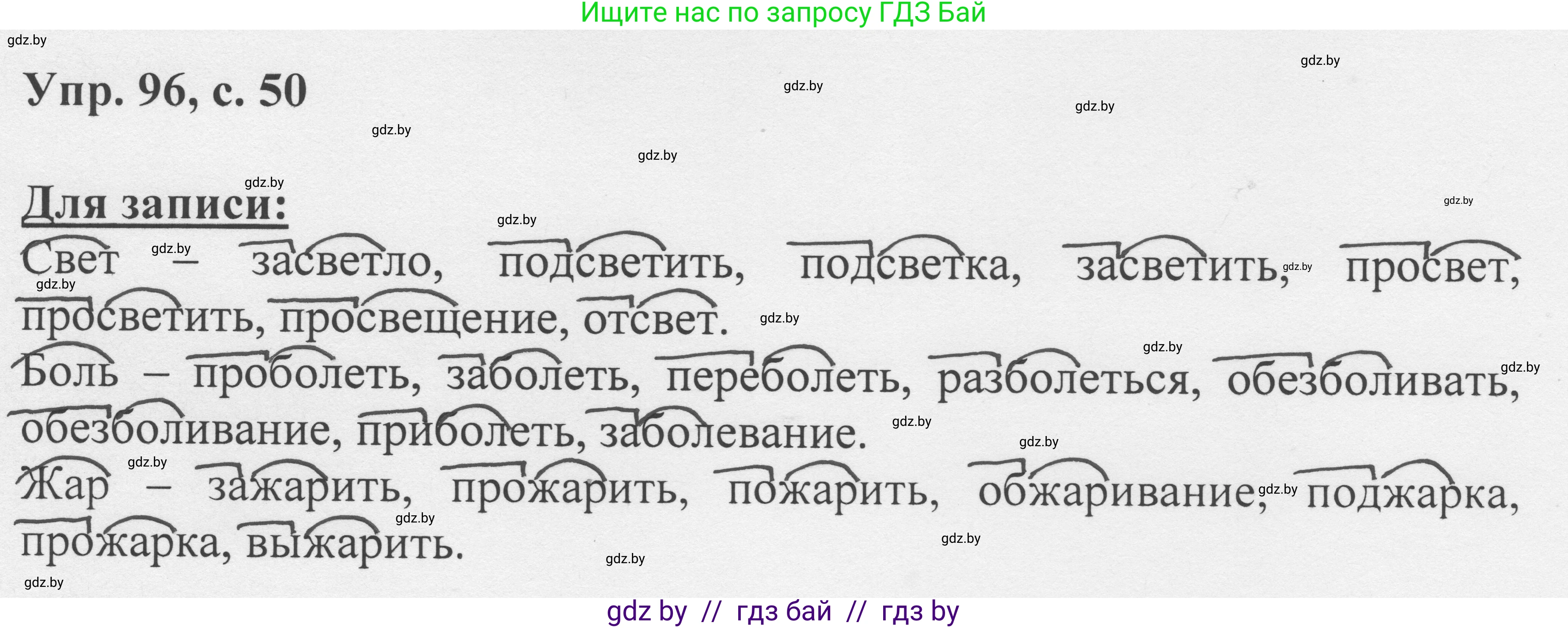Русский язык, 6 класс Учебник, авторы: Мурина Лариса Александровна, Игнатович Татьяна Владимировна, Жадейко Жанна Фёдоровна, издательство Национальный институт образования, Минск, 2020, страница 50, номер 96, Решение 1