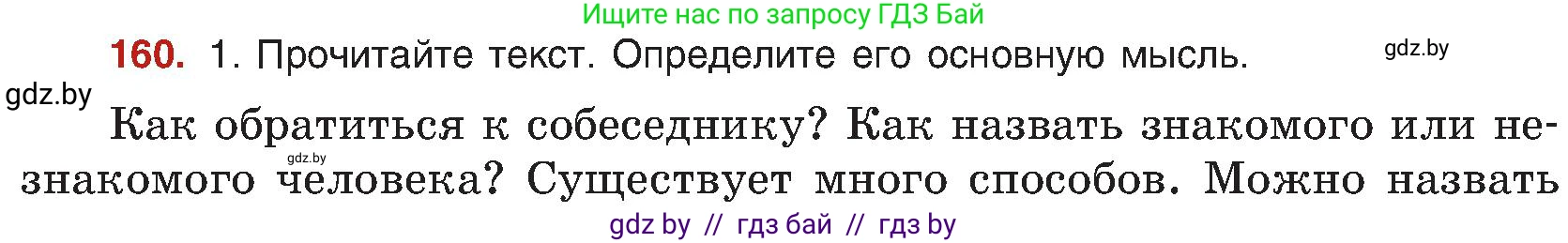 Русский язык, 8 класс Учебник, авторы: Мурина Лариса Александровна, Долбик Елена Евгеньевна, Леонович Валентина Леонидовна, Жадейко Жанна Фёдоровна, издательство Академия образования, Минск, 2024, страница 91, номер 160, Условие
