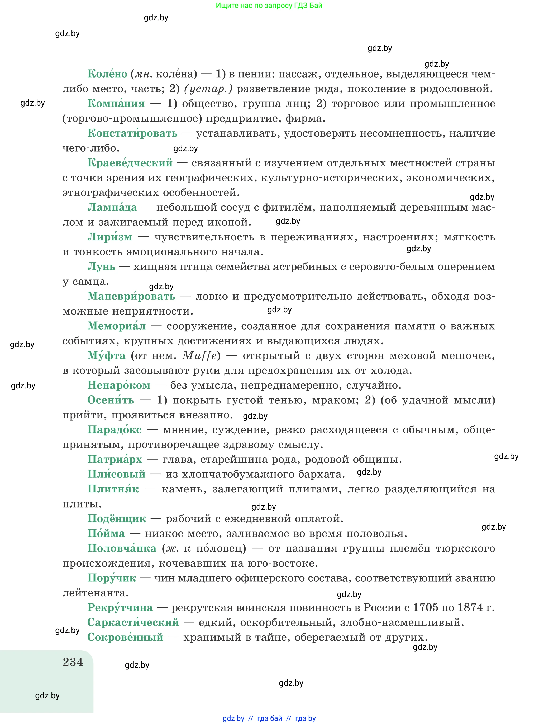 Русский язык, 8 класс Учебник, авторы: Мурина Лариса Александровна, Долбик Елена Евгеньевна, Леонович Валентина Леонидовна, Жадейко Жанна Фёдоровна, издательство Академия образования, Минск, 2024, страница 234