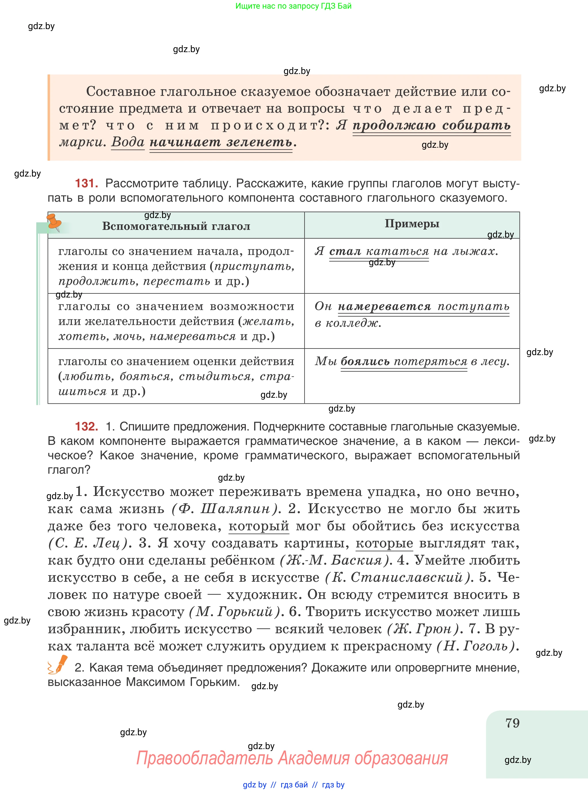 Русский язык, 8 класс Учебник, авторы: Мурина Лариса Александровна, Долбик Елена Евгеньевна, Леонович Валентина Леонидовна, Жадейко Жанна Фёдоровна, издательство Академия образования, Минск, 2024, страница 79