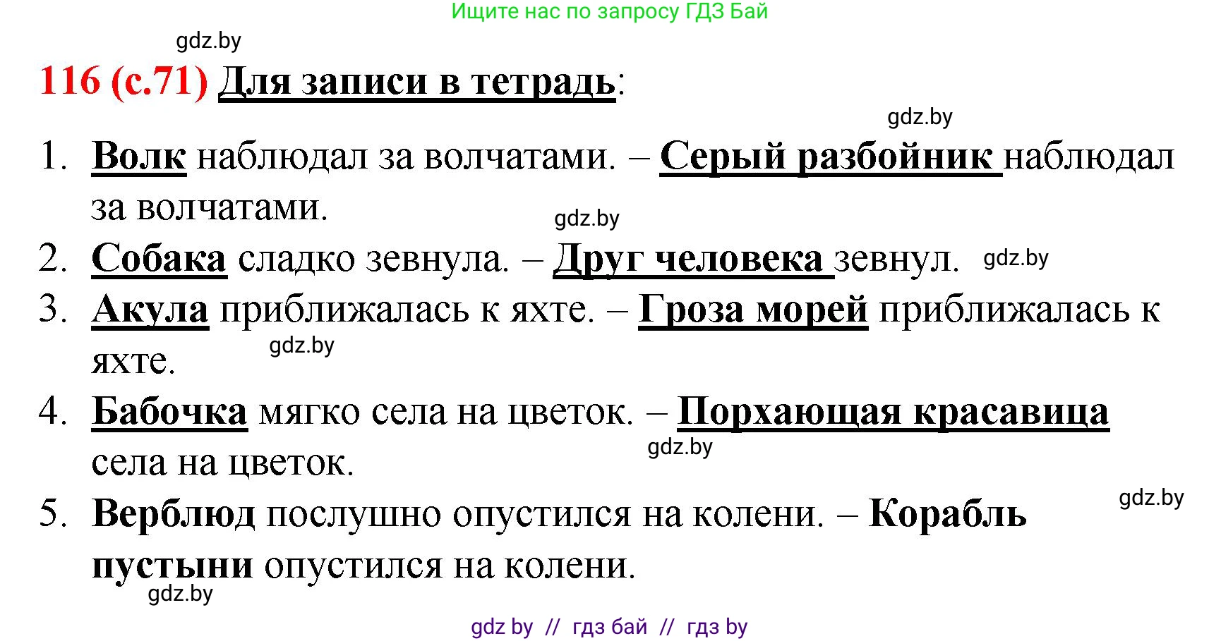 Русский язык, 8 класс Учебник, авторы: Мурина Лариса Александровна, Долбик Елена Евгеньевна, Леонович Валентина Леонидовна, Жадейко Жанна Фёдоровна, издательство Академия образования, Минск, 2024, страница 71, номер 116, Решение