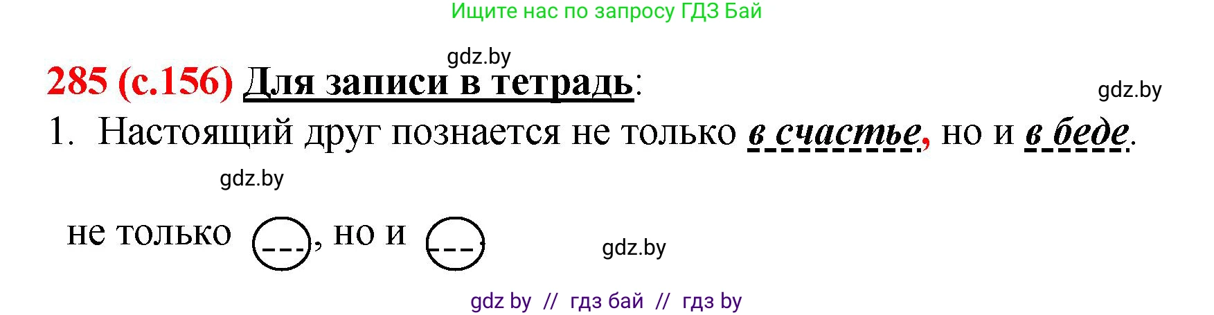 Русский язык, 8 класс Учебник, авторы: Мурина Лариса Александровна, Долбик Елена Евгеньевна, Леонович Валентина Леонидовна, Жадейко Жанна Фёдоровна, издательство Академия образования, Минск, 2024, страница 156, номер 285, Решение